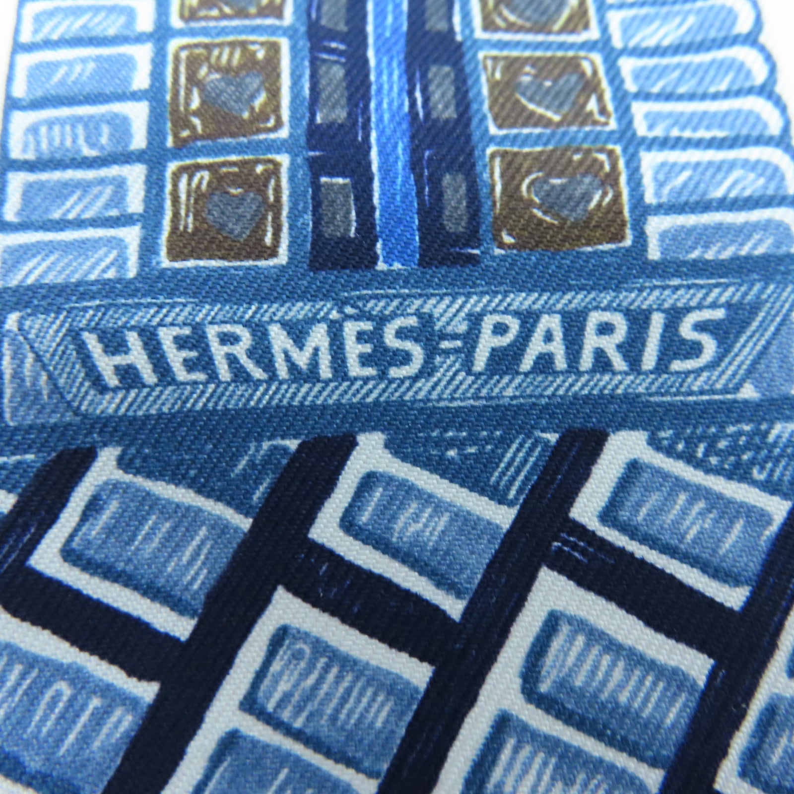 HERMES 絲質Twilly絲巾紅色/藍色