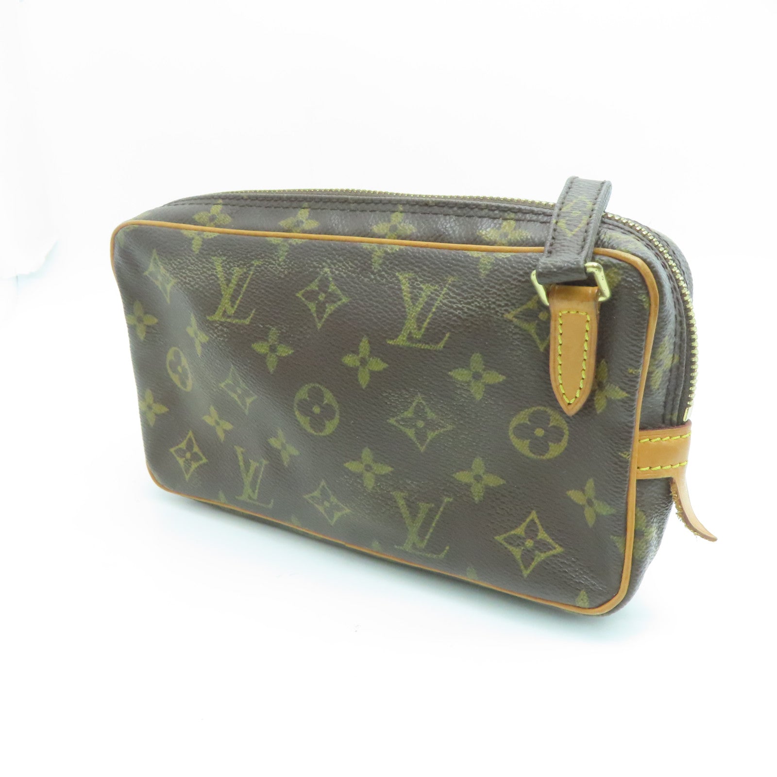 LOUIS VUITTON Monogram Pochette Marly Bandouliere Shoulder Bag金扣肩背袋啡色