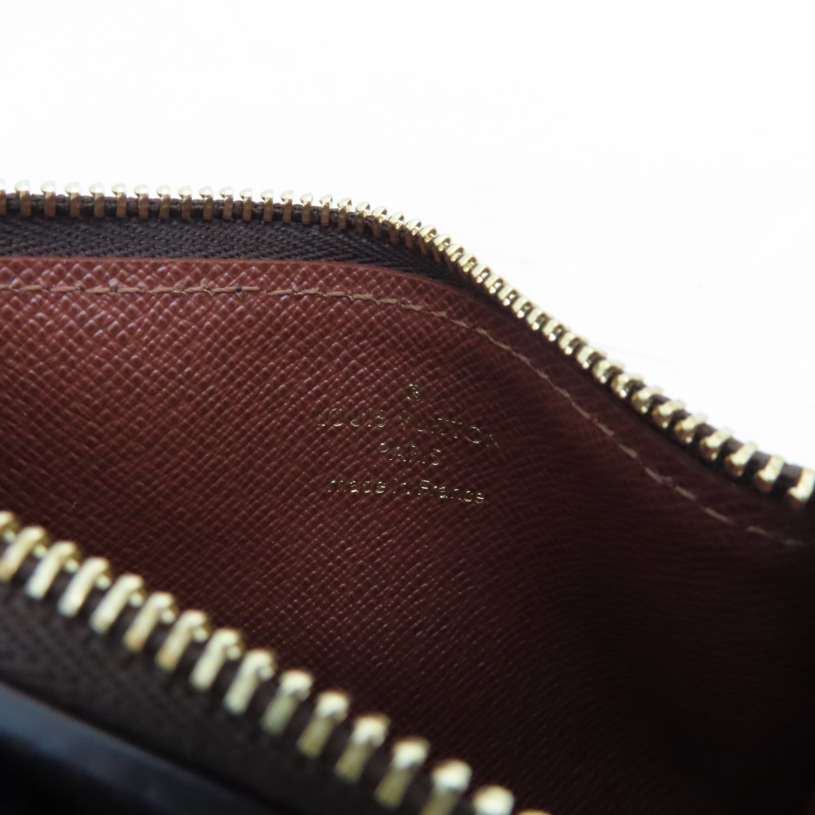 LOUIS VUITTON Monogram Romy Gold Buckle Coin Purse Brown