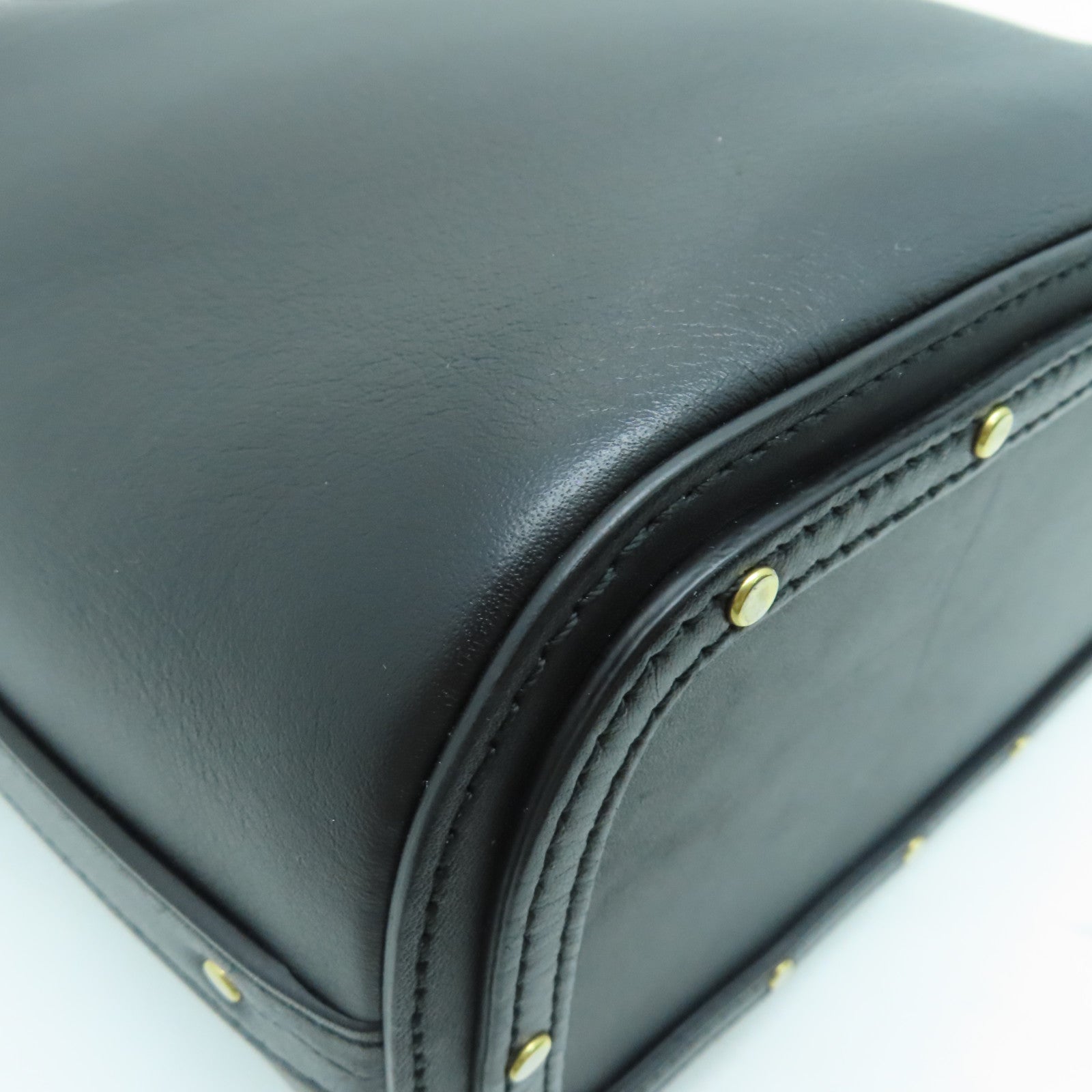 Chloe 牛皮皮革Handbag金扣手挽袋黑色