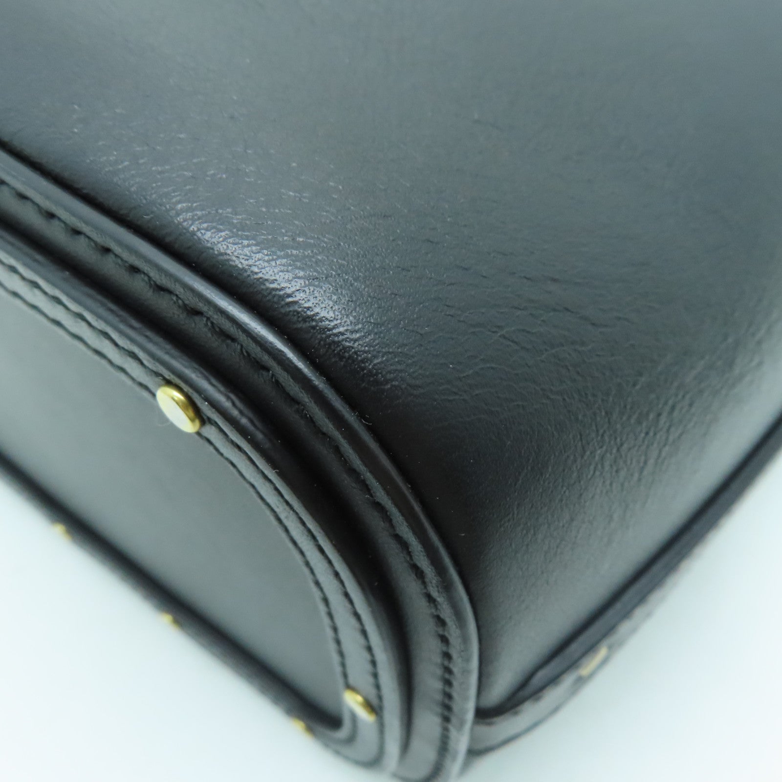 Chloe 牛皮皮革Handbag金扣手挽袋黑色