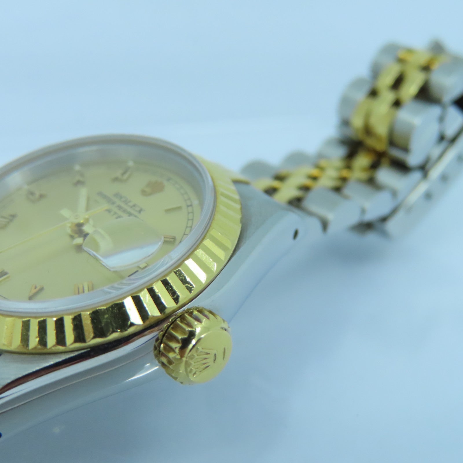 ROLEX Datejust 18K黄金/不鏽鋼手錶自動機芯金色
