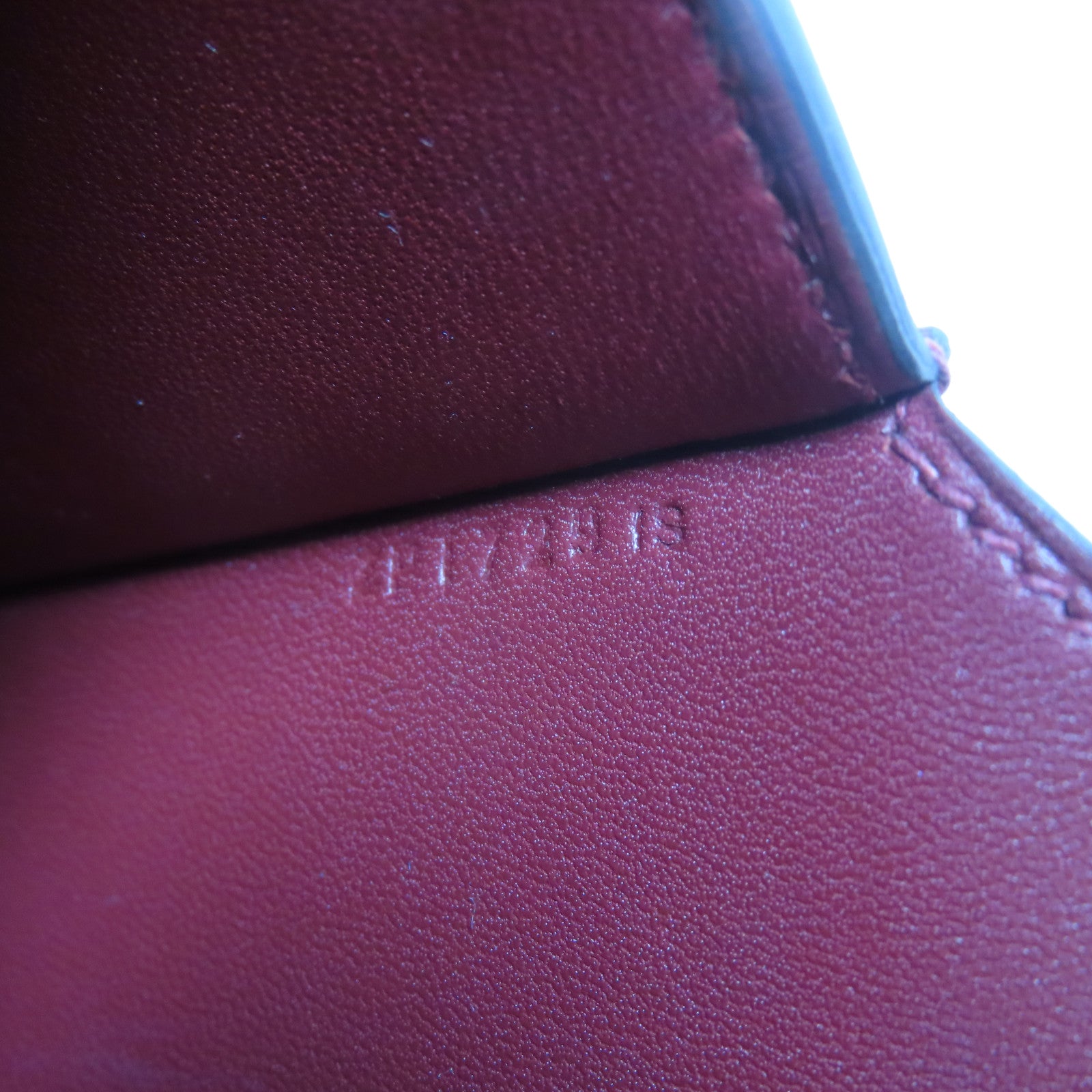 HERMES Veau Epsom皮革Della Cavaller Mini銀扣肩背袋紅色