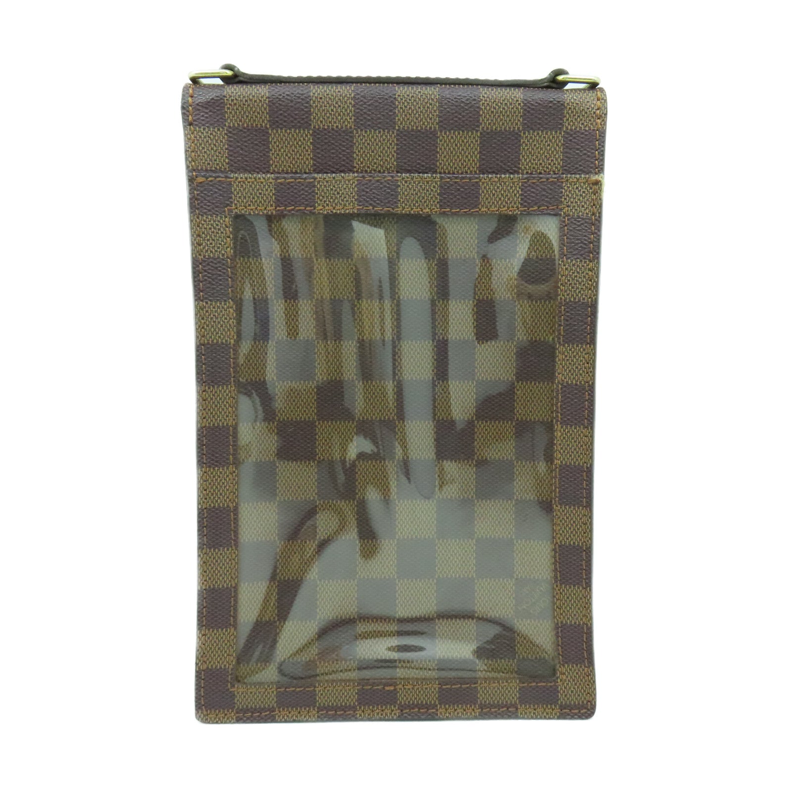 LOUIS VUITTON Damier Portobello金扣肩背袋啡色