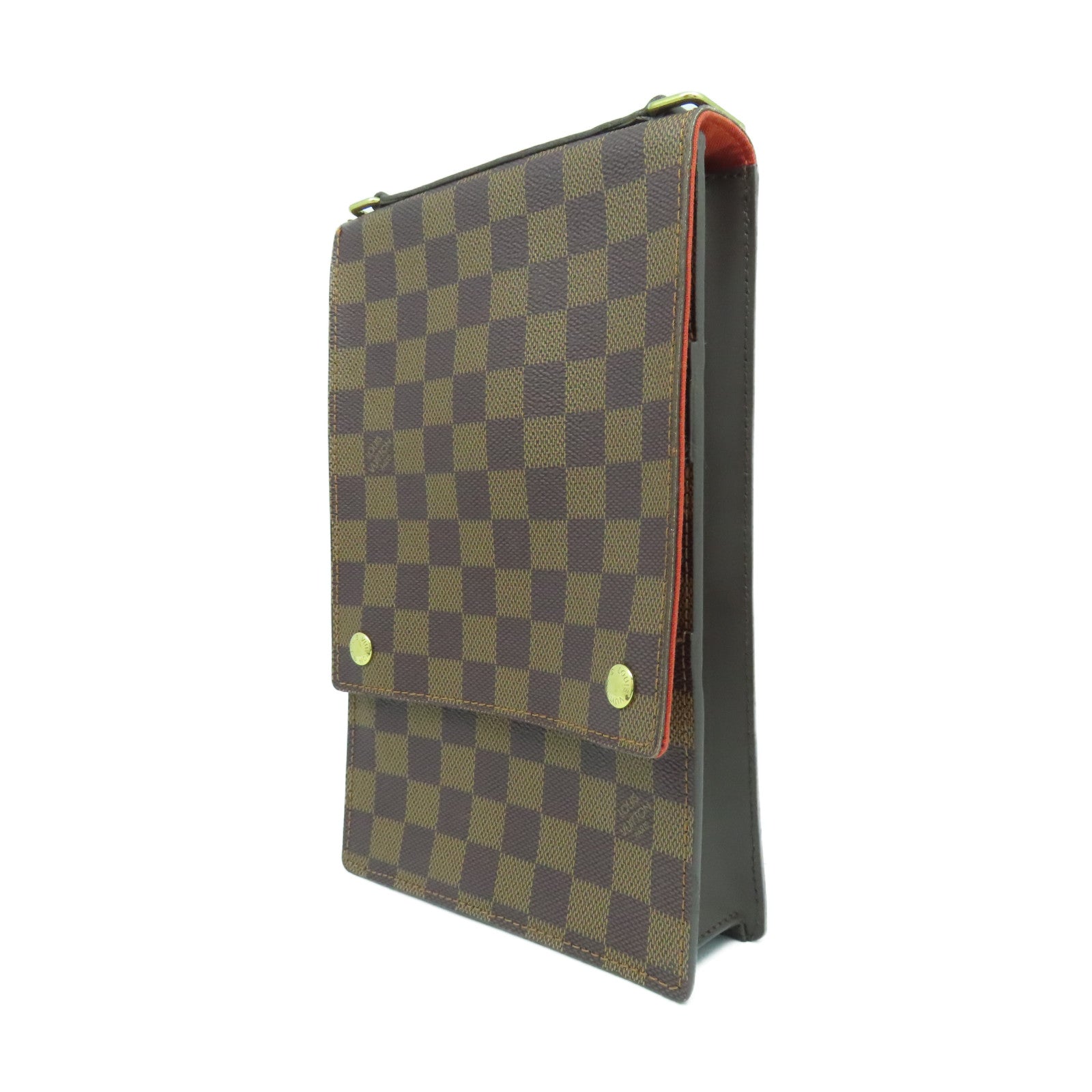 LOUIS VUITTON Damier Portobello金扣肩背袋啡色