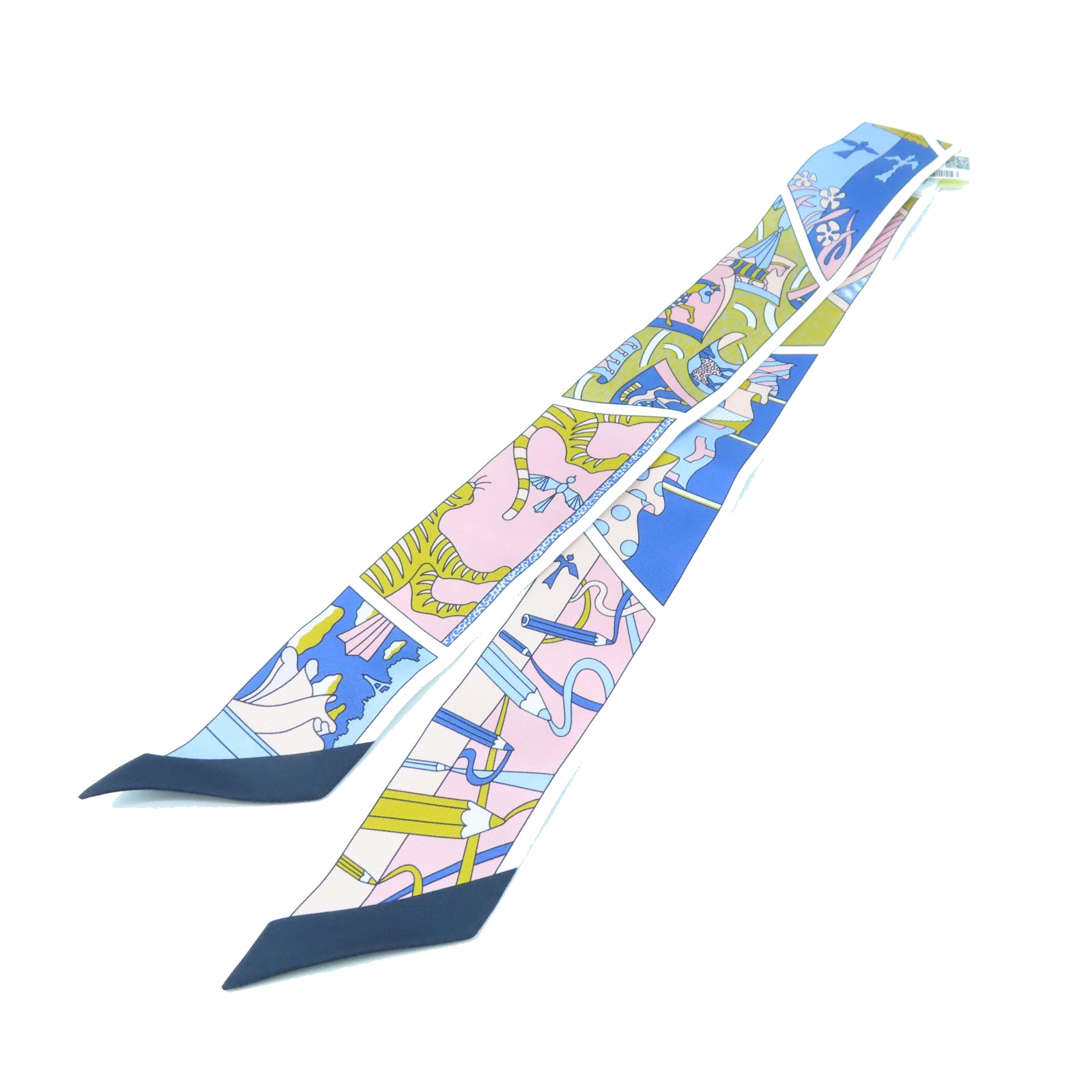 HERMES 絲質Twilly絲巾多色