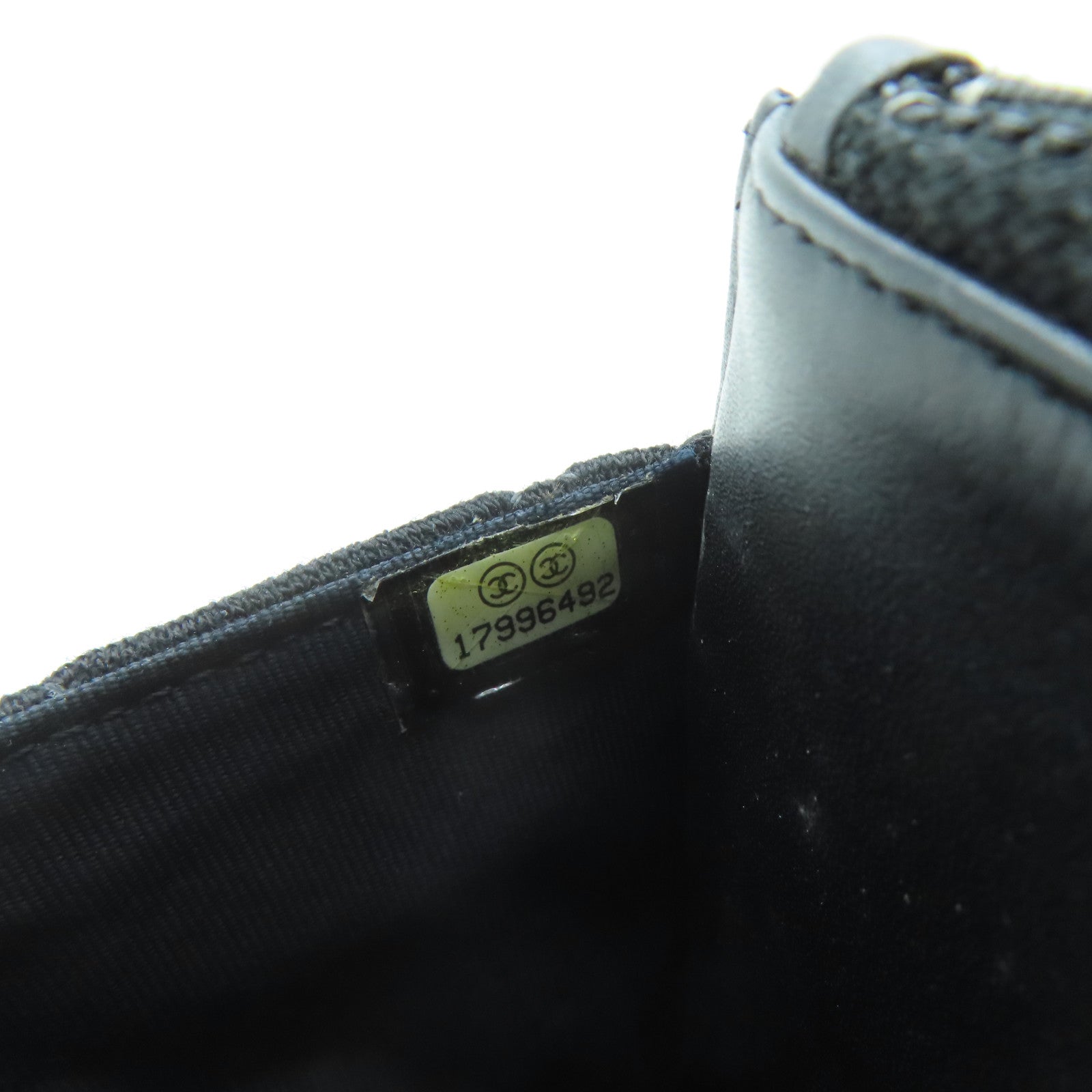 CHANEL 菱格帆布Wallet On Chain銀扣肩背袋黑色