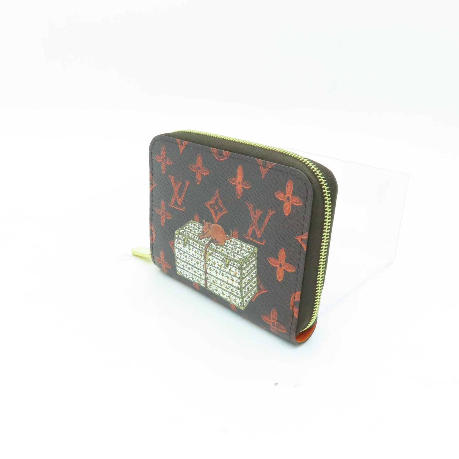 LOUIS VUITTON Catogram Zippy Coin Purse金扣零錢包棕色