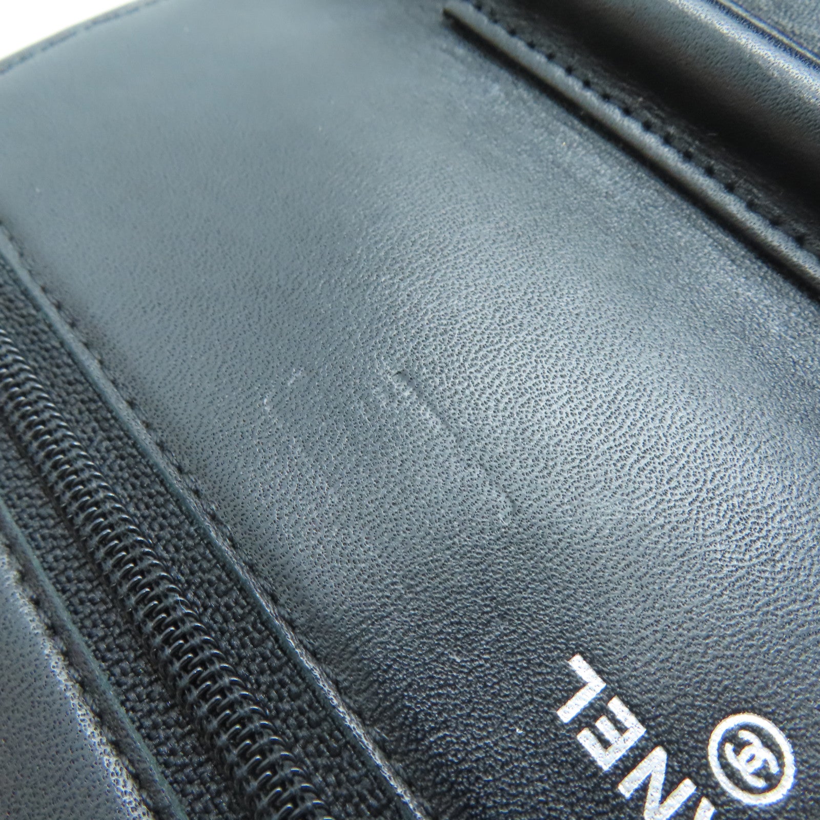 CHANEL 菱格帆布Wallet On Chain銀扣肩背袋黑色