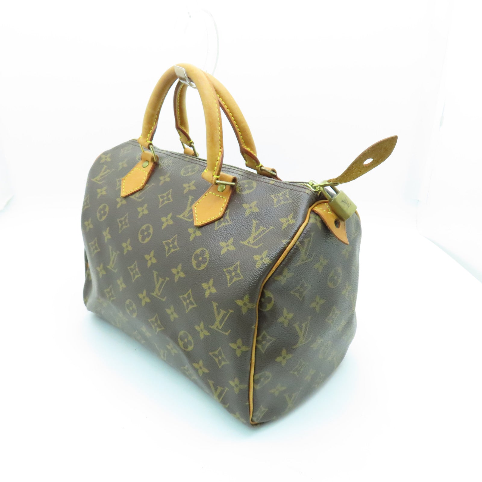 LOUIS VUITTON Monogram Speedy 30金扣手挽袋啡色