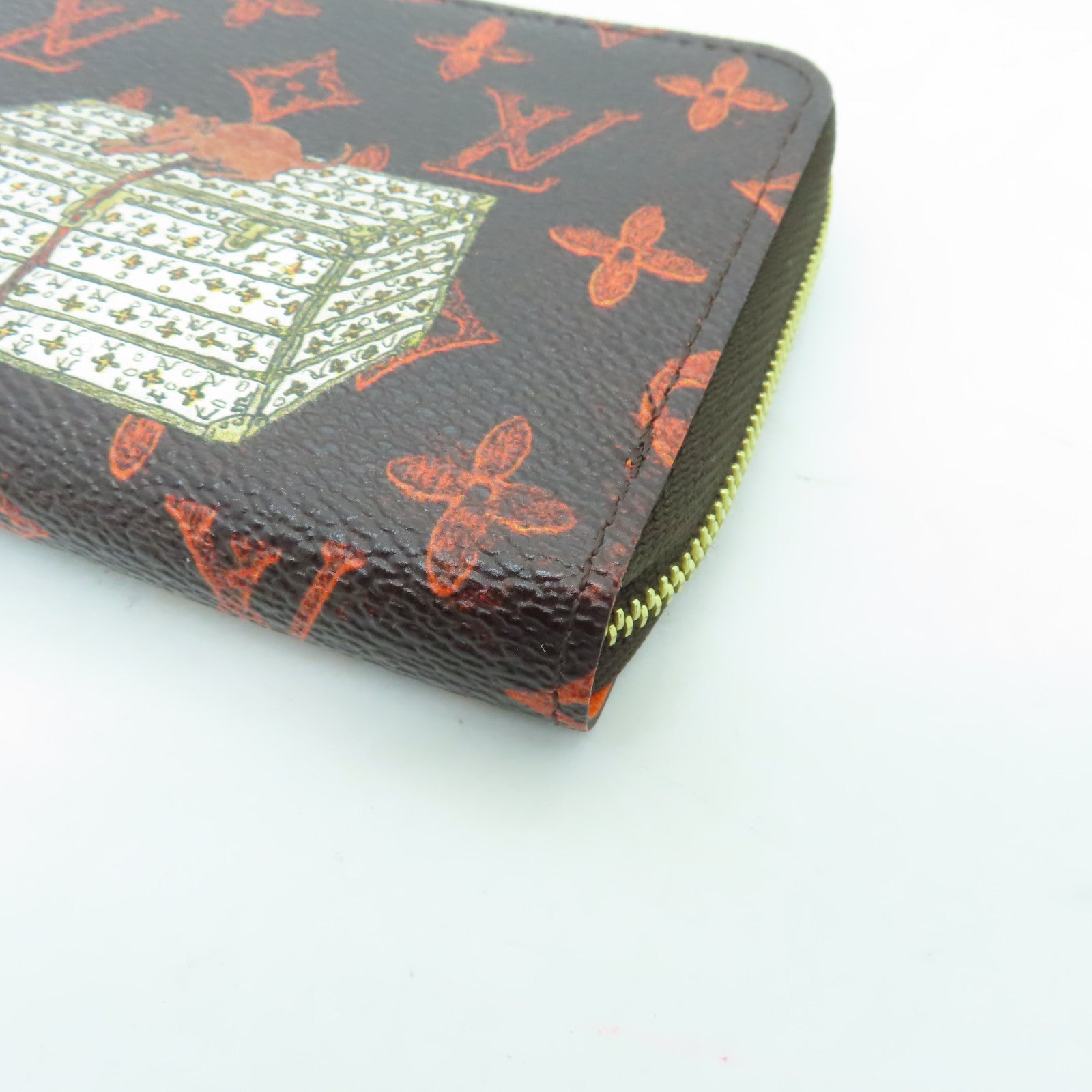 LOUIS VUITTON Catogram Zippy Coin Purse金扣零錢包棕色