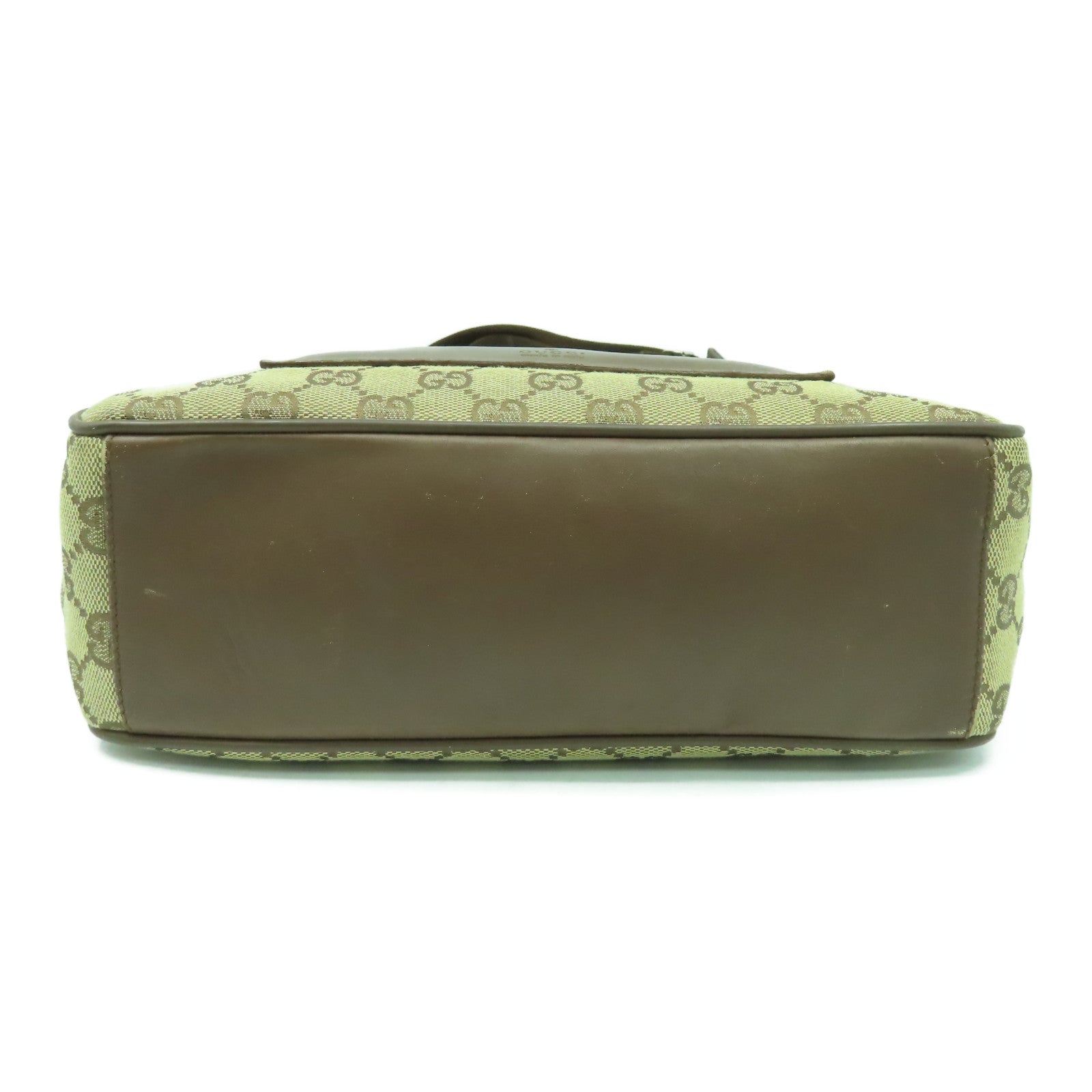 GUCCI 帆布Shoulder Bag銀扣肩背袋啡色