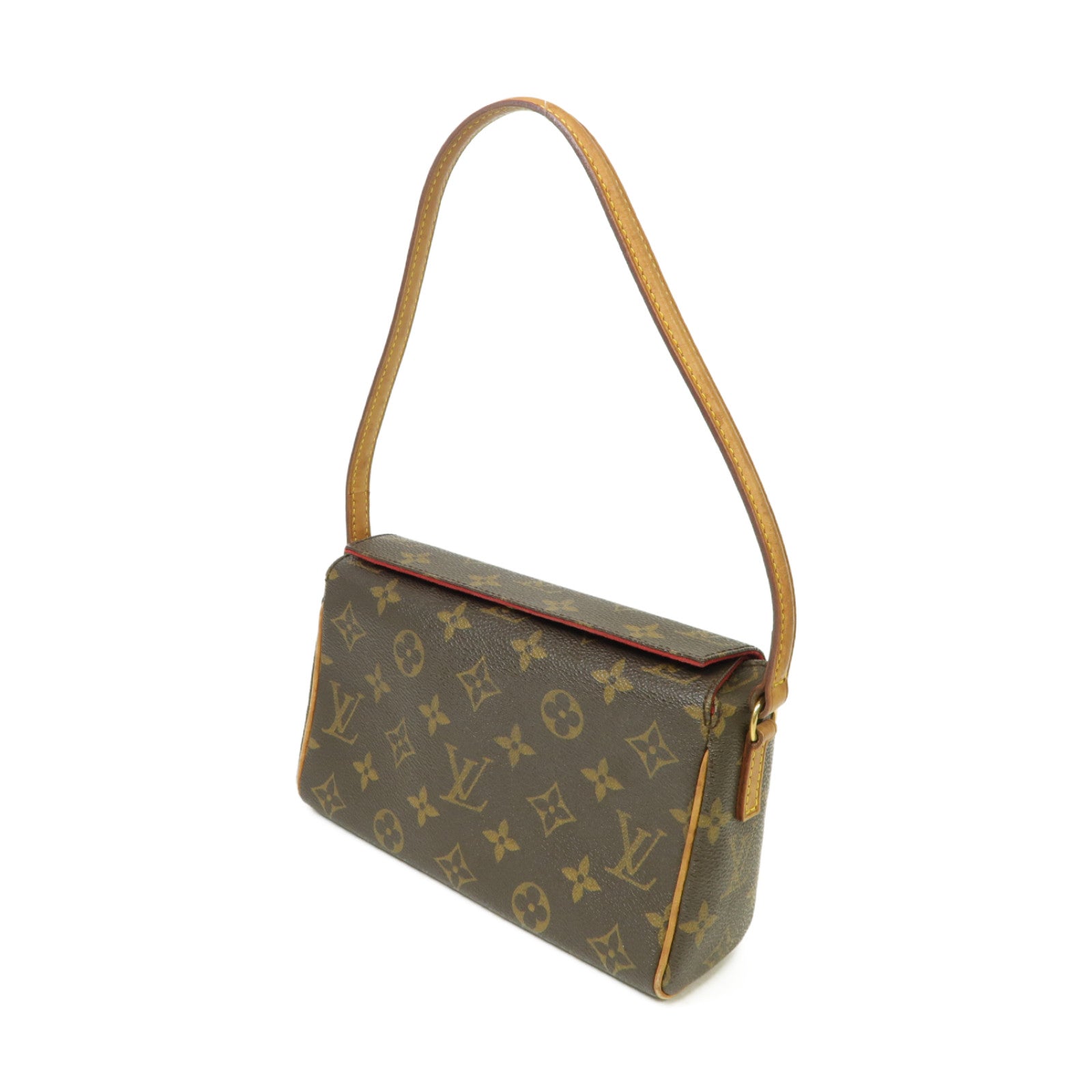 LOUIS VUITTON Monogram Recital金扣手挽袋啡色