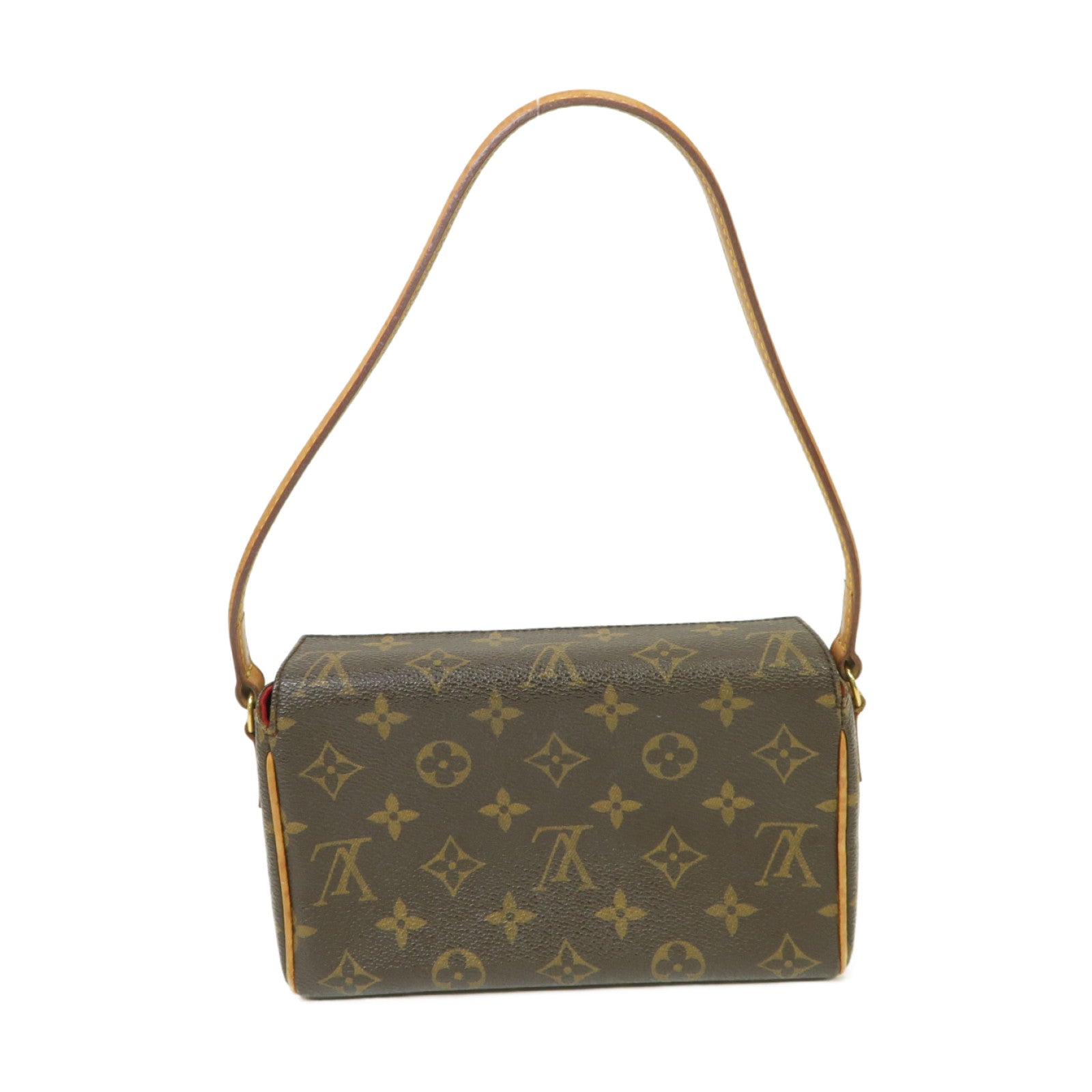 LOUIS VUITTON Monogram Recital金扣手挽袋啡色