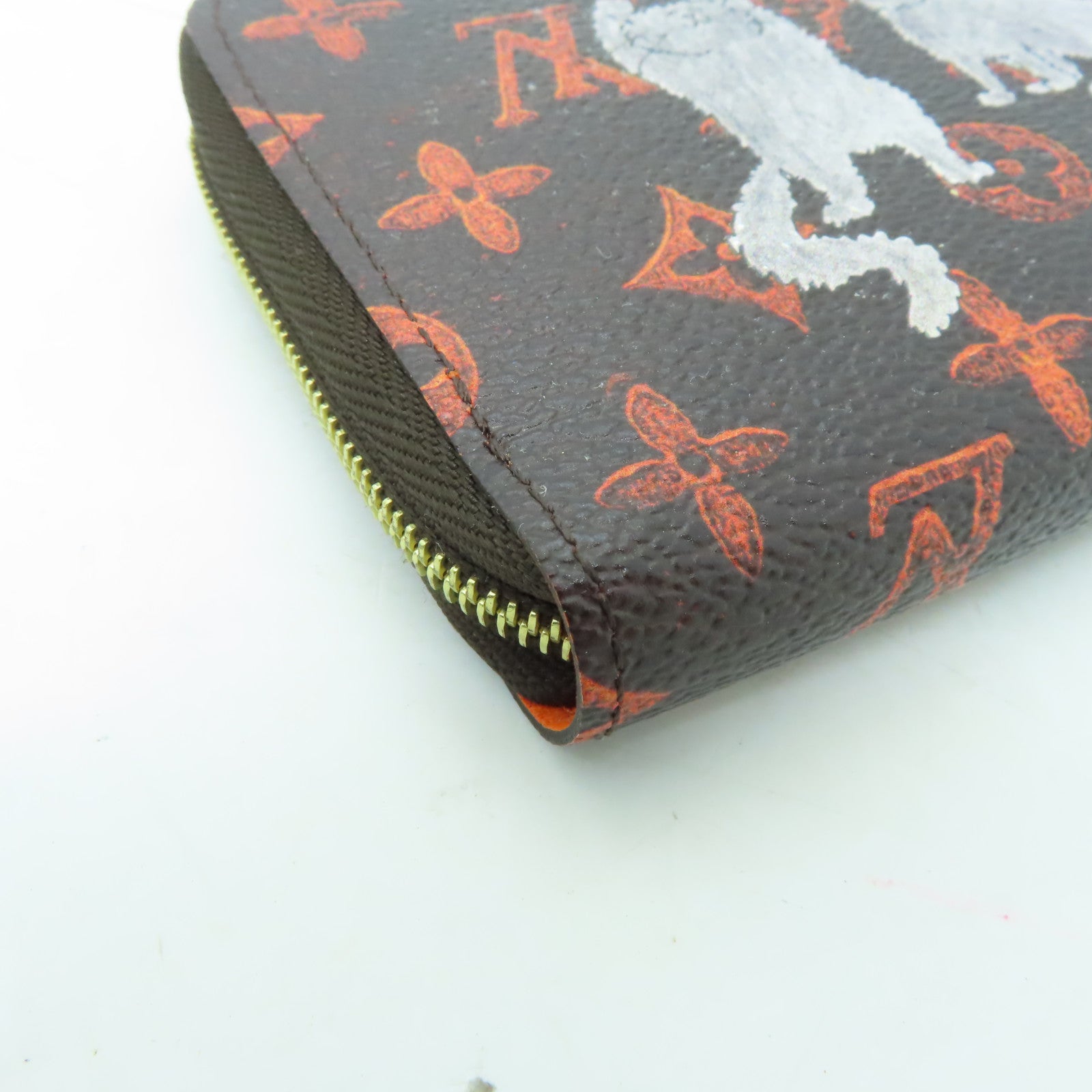 LOUIS VUITTON Catogram Zippy Coin Purse金扣零錢包棕色