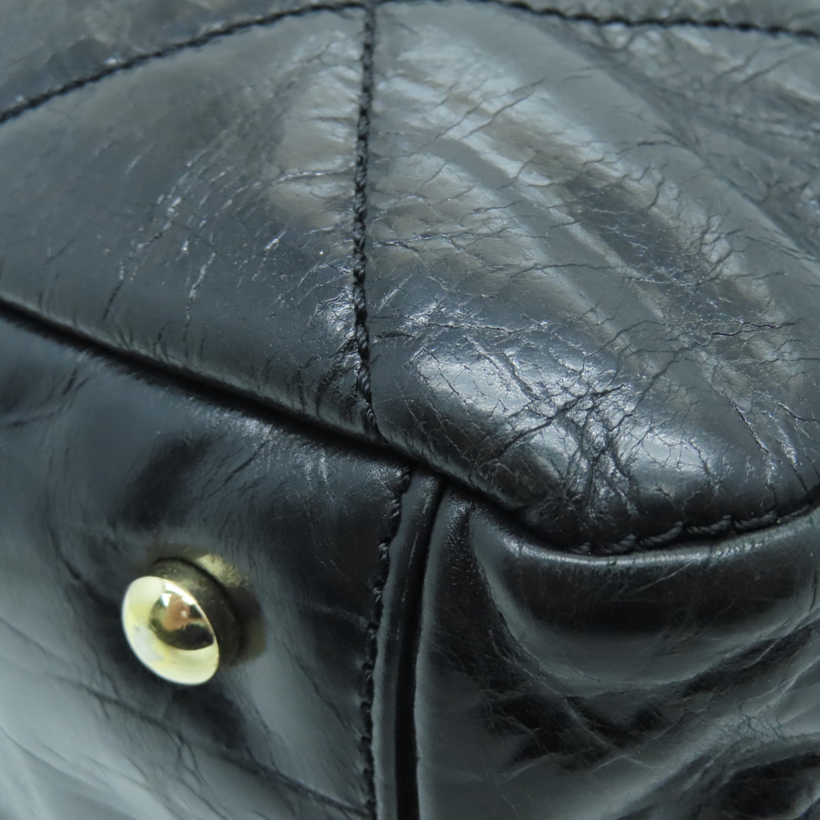 CHANEL 菱格牛皮皮革/斜紋軟呢Portobello Shoulder Bag金扣鏈帶肩背袋黑色