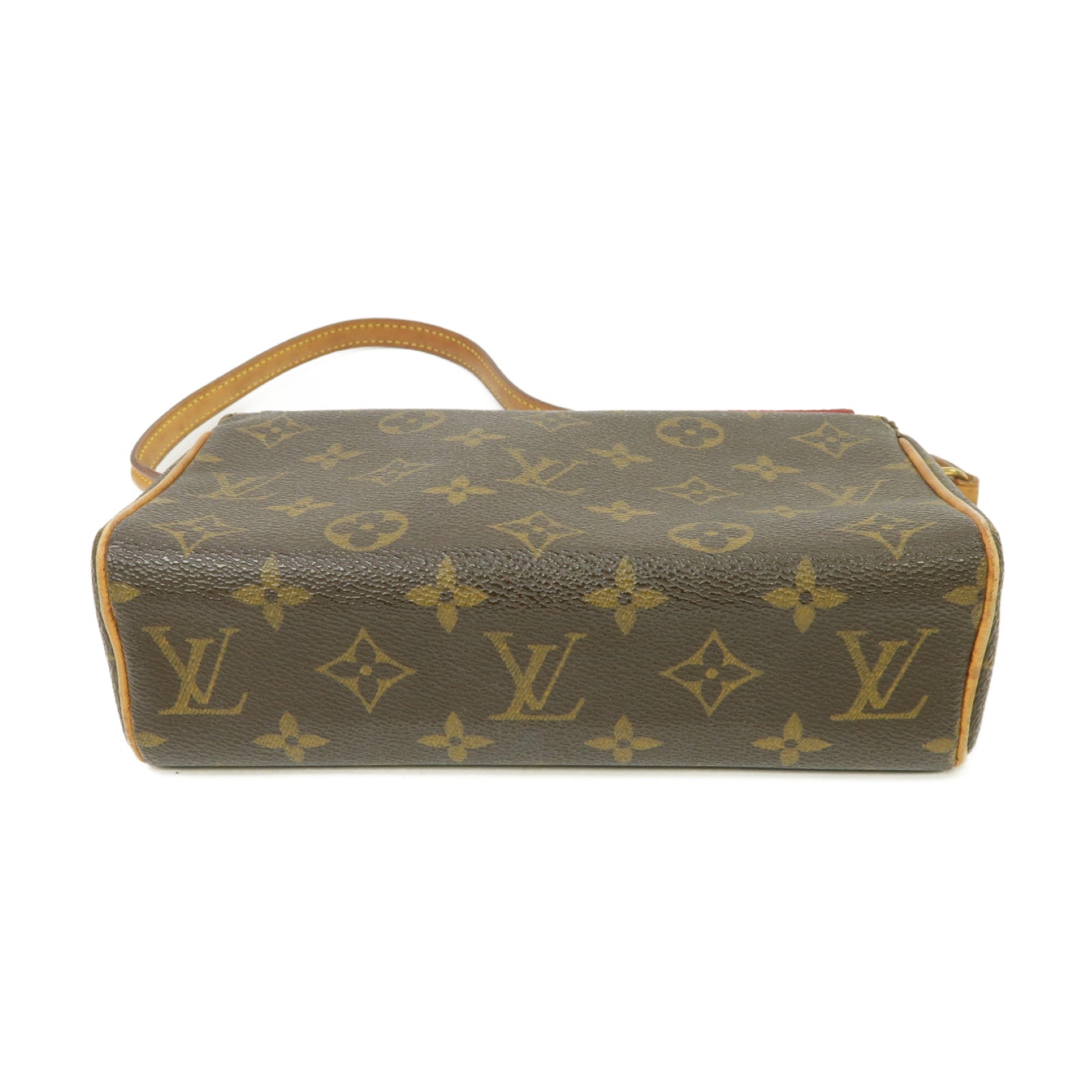 LOUIS VUITTON Monogram Recital金扣手挽袋啡色