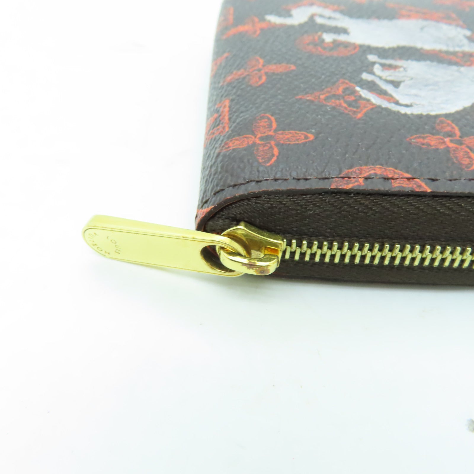 LOUIS VUITTON Catogram Zippy Coin Purse金扣零錢包棕色