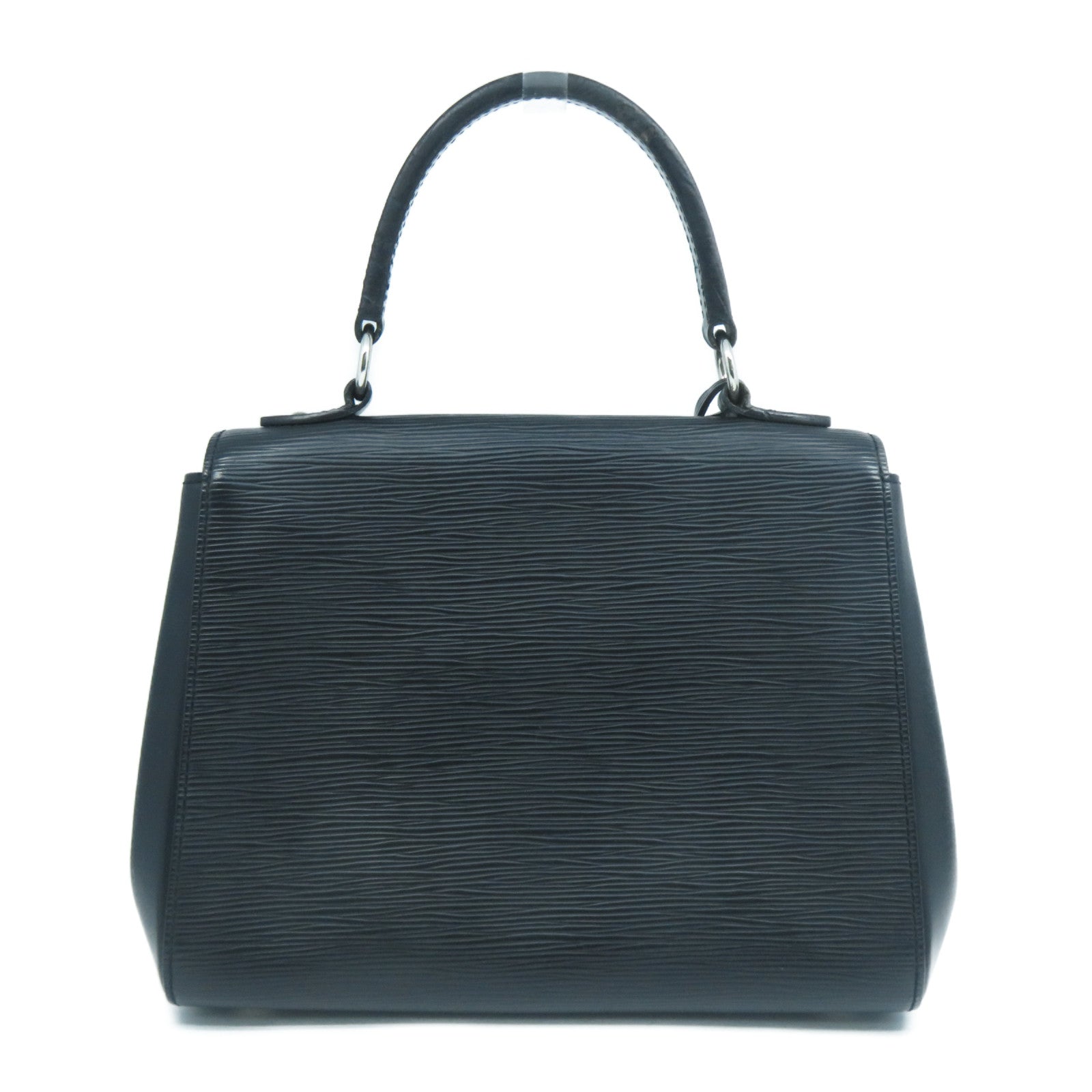 LOUIS VUITTON Epi Cluny BB銀扣手挽肩背兩用袋黑色