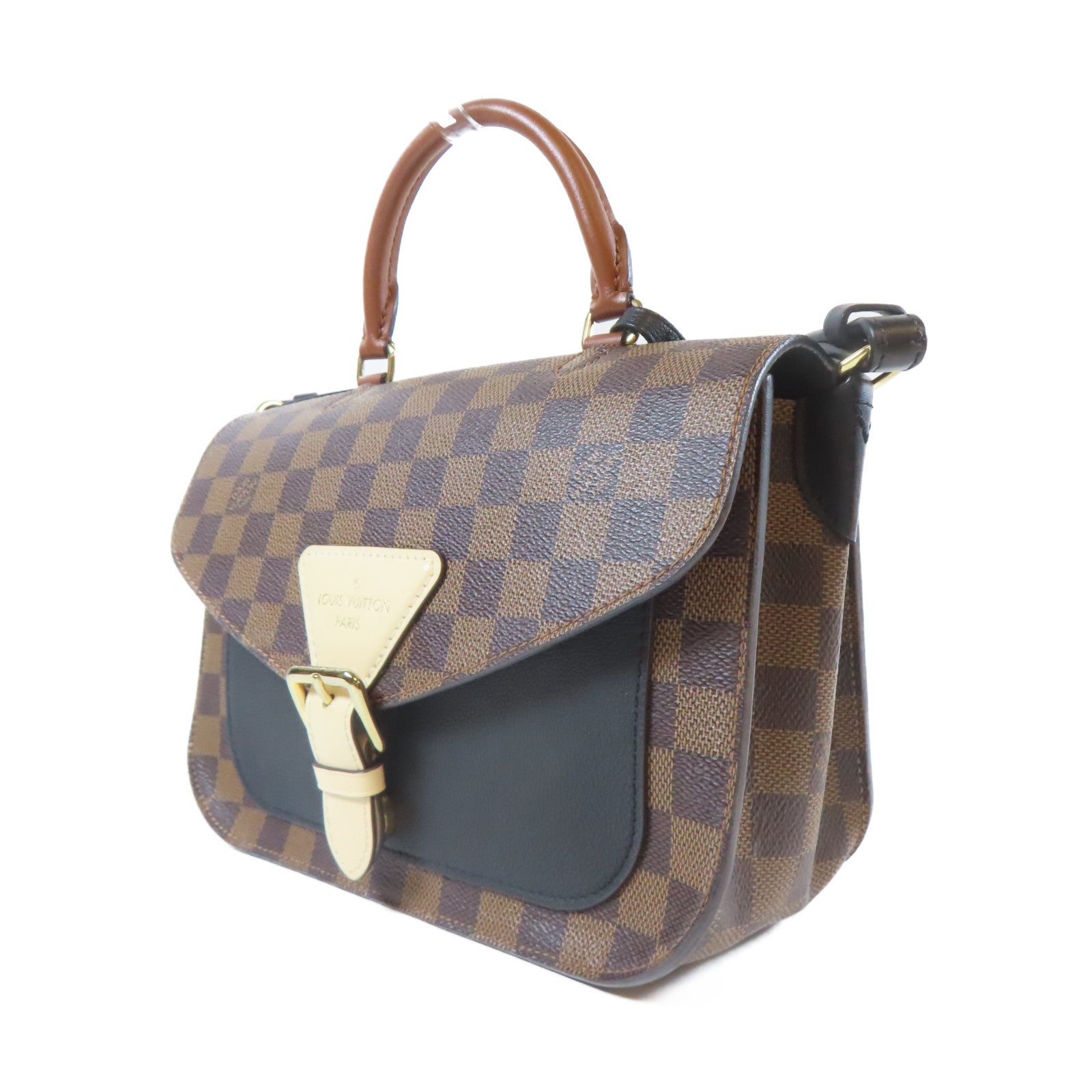 LOUIS VUITTON Damier Beaumarchais金扣手挽肩背兩用袋啡色