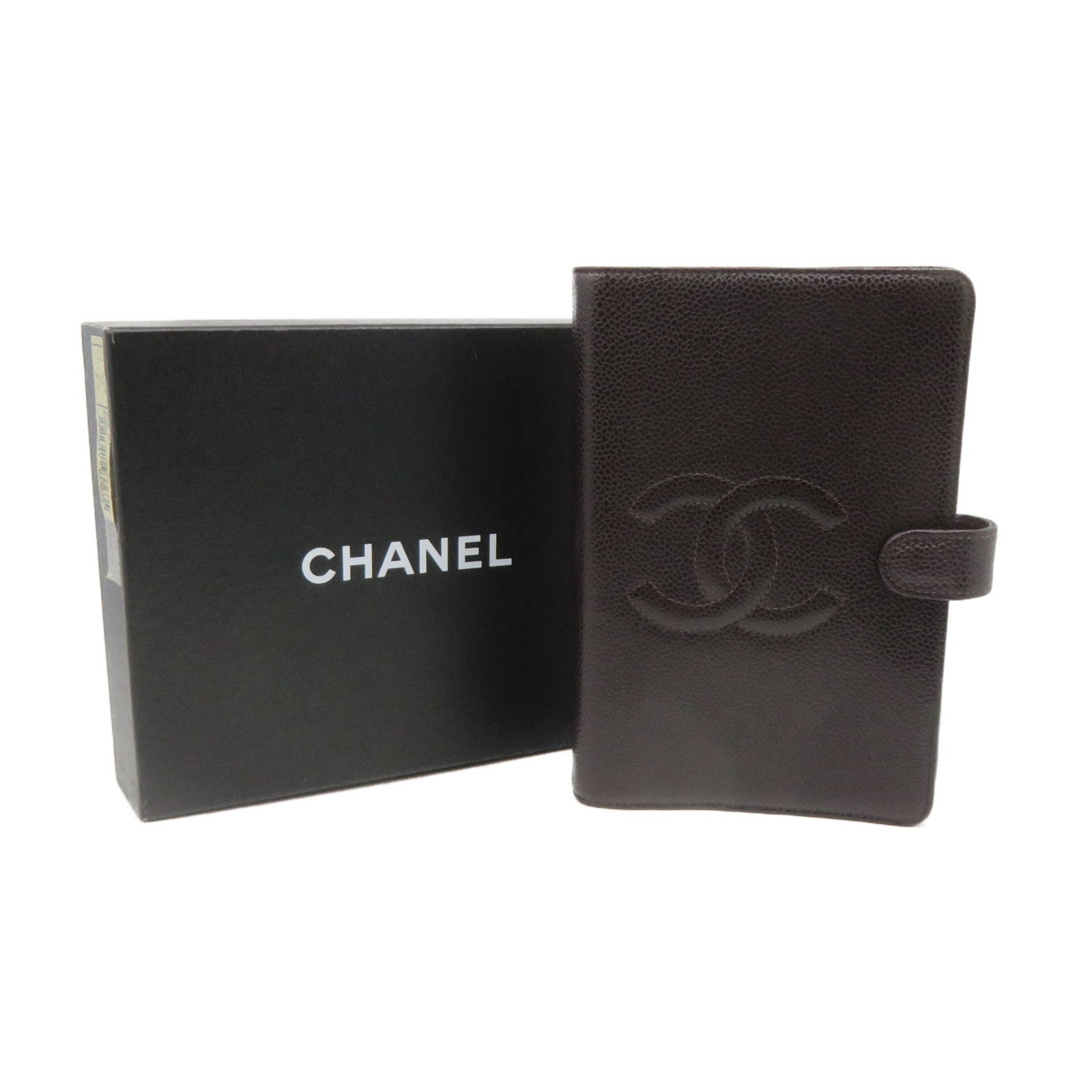 CHANEL 【激減優惠】Caviar皮革Agende Journal BooK金扣記事簿啡色