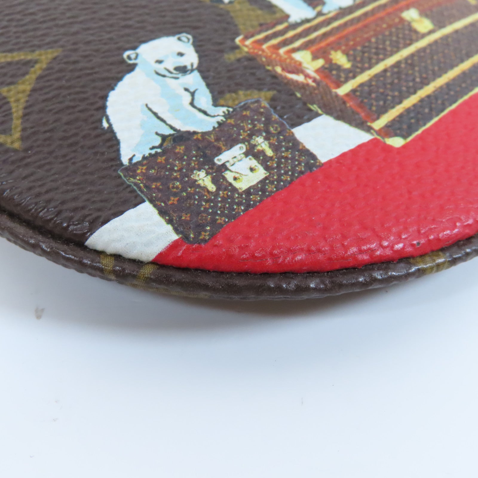 LOUIS VUITTON Monogram Porte-monnaie Rond金扣零錢包啡色