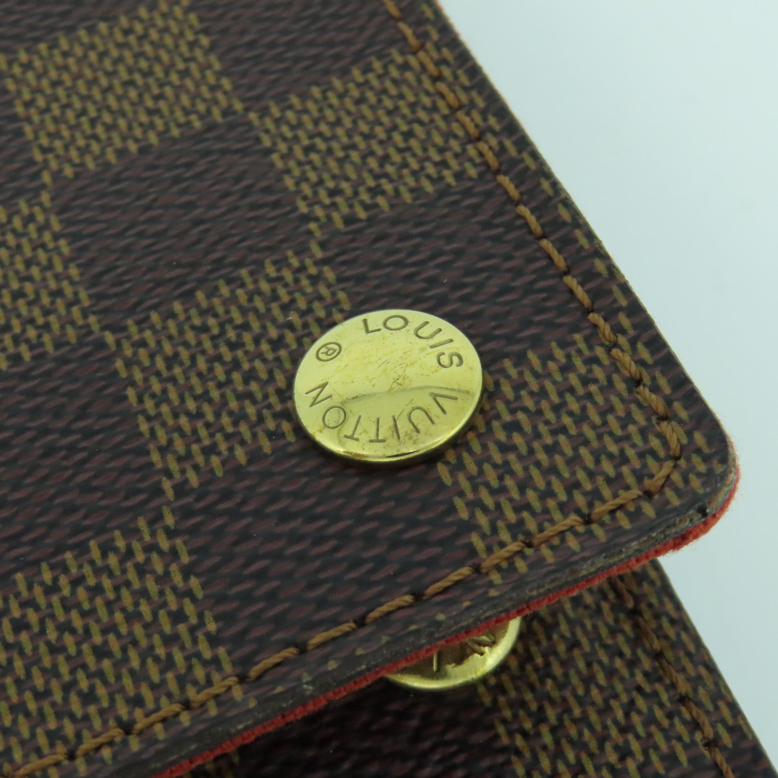 LOUIS VUITTON Damier Portobello金扣肩背袋啡色
