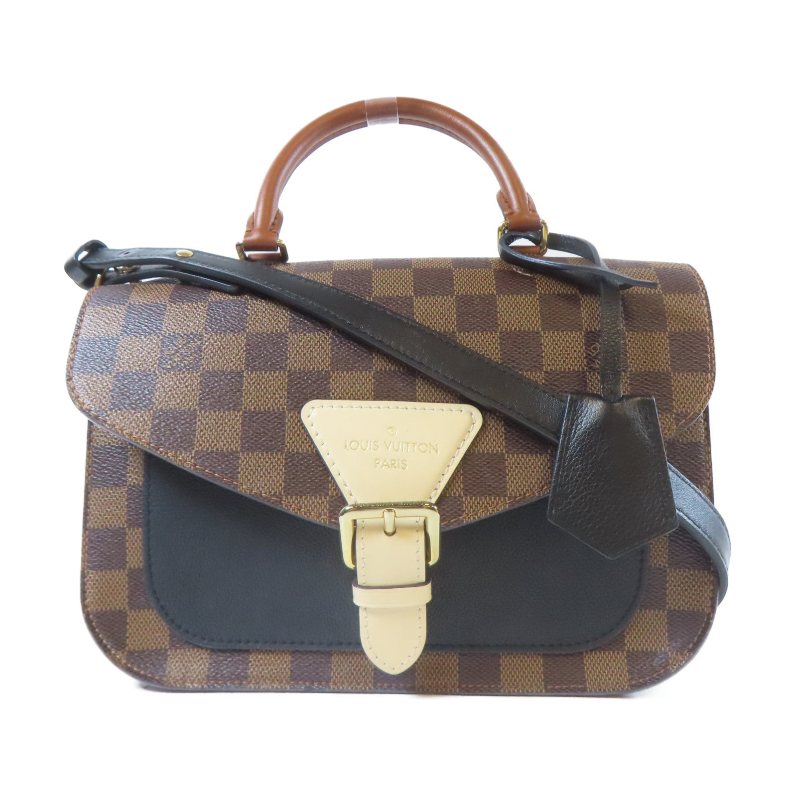 LOUIS VUITTON Damier Beaumarchais金扣手挽肩背兩用袋啡色