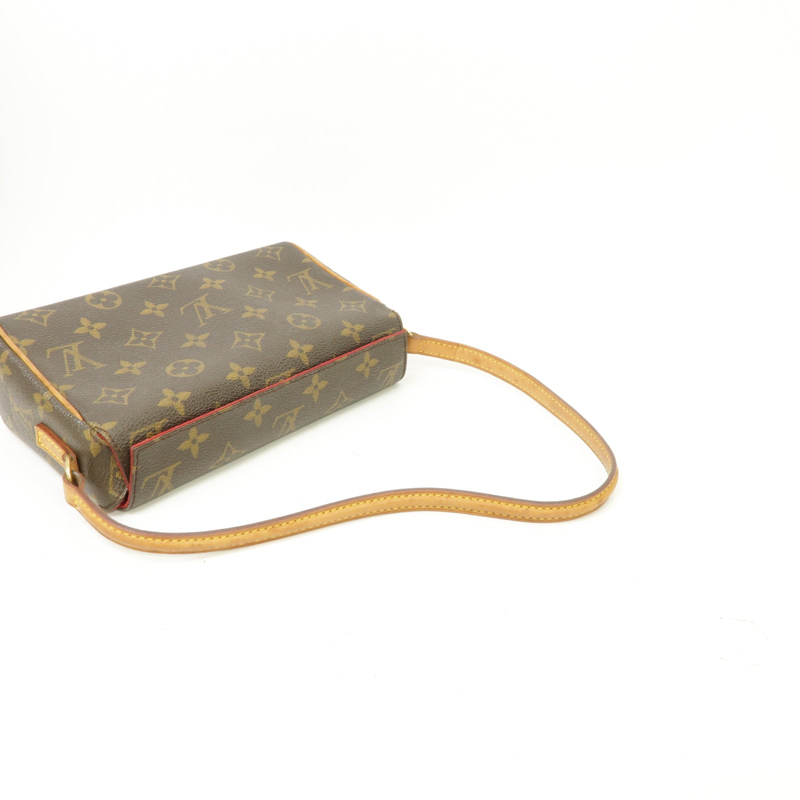 LOUIS VUITTON Monogram Recital金扣手挽袋啡色