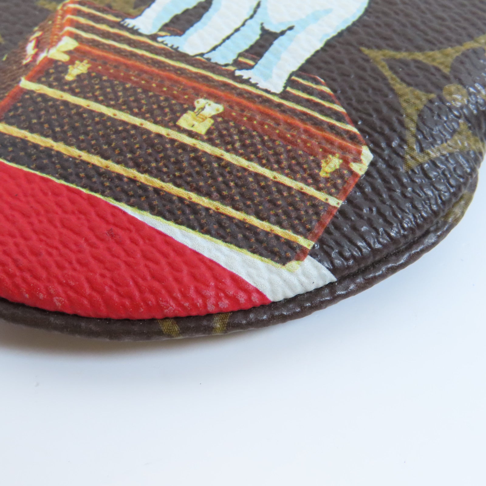 LOUIS VUITTON Monogram Porte-monnaie Rond金扣零錢包啡色