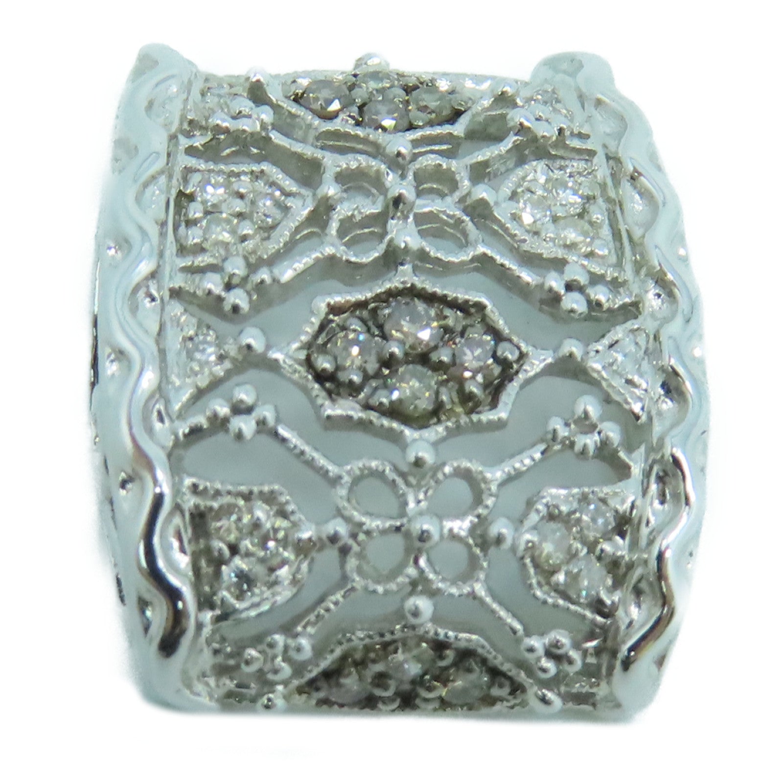 JEWELRY 18K White Gold Diamond Pendant Top 0.30ct Diamond Pendant