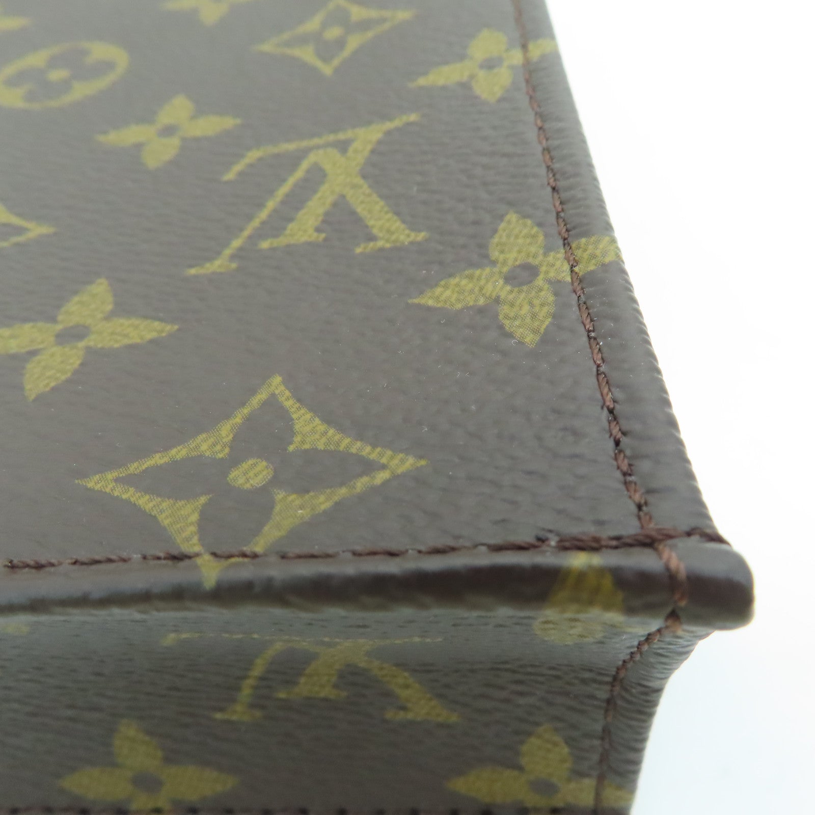 LOUIS VUITTON 【激減優惠】Monogram Petit Sac Plat Shoulder Bag金扣手挽肩背兩用袋啡色