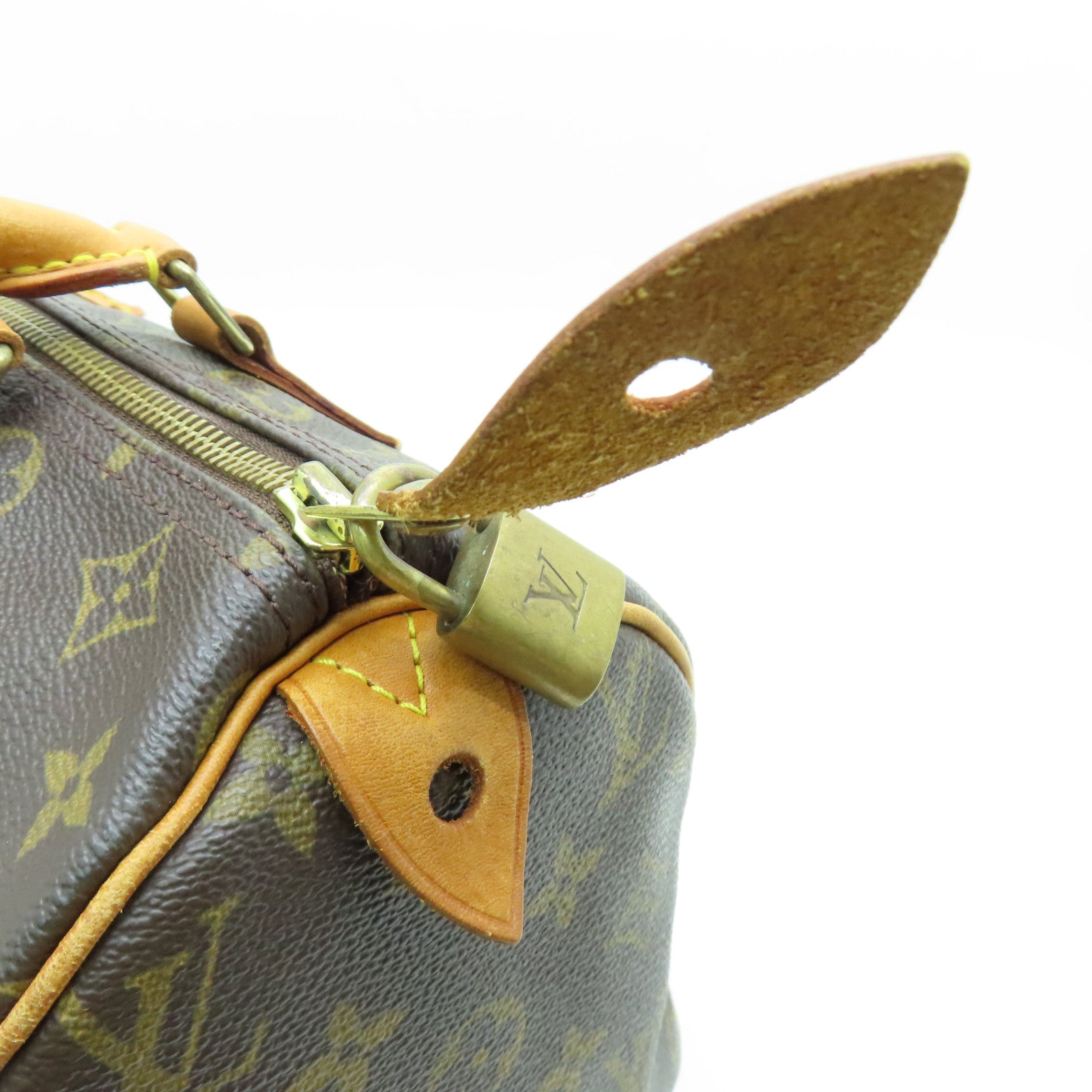 LOUIS VUITTON Monogram Speedy 30金扣手挽袋啡色