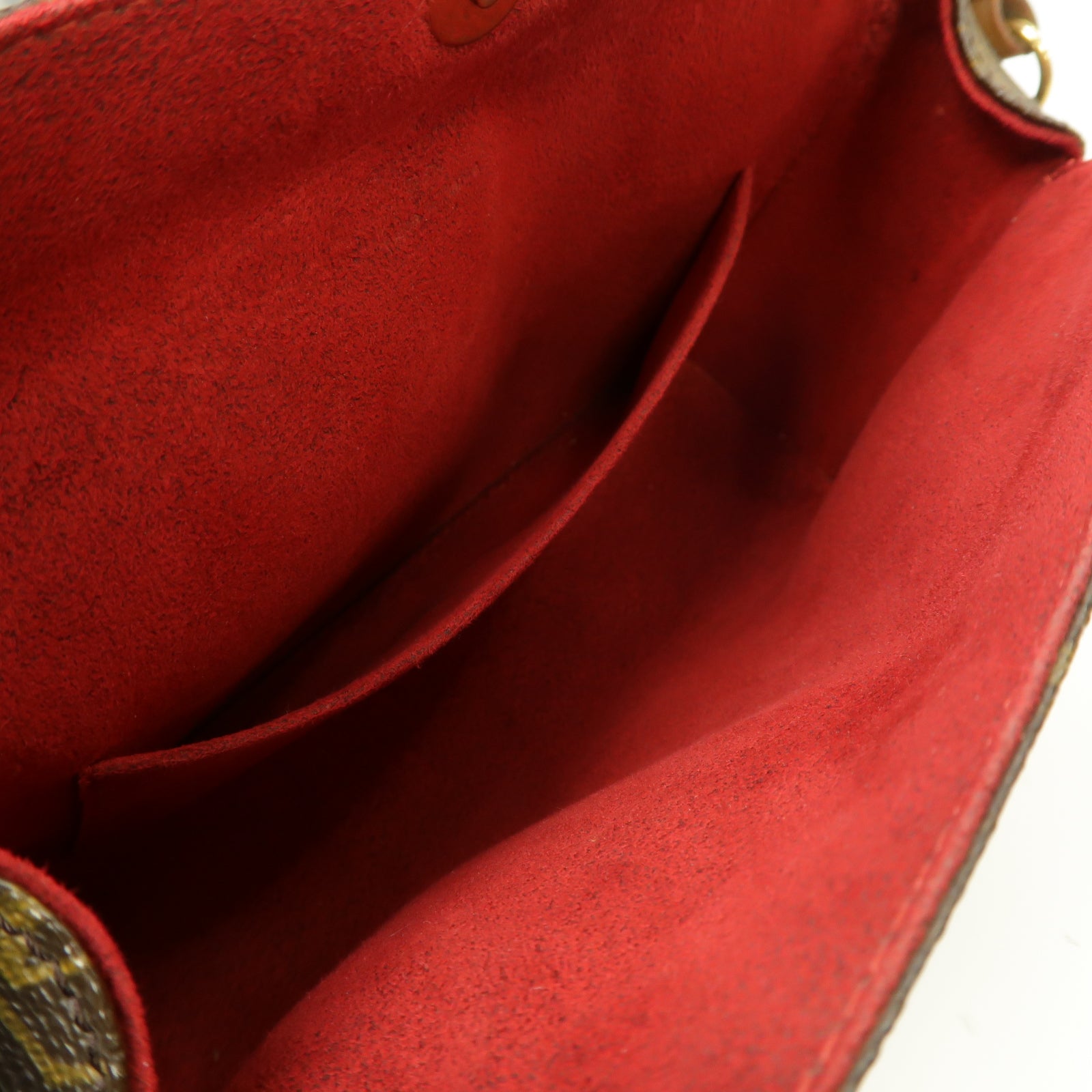 LOUIS VUITTON Monogram Recital金扣手挽袋啡色