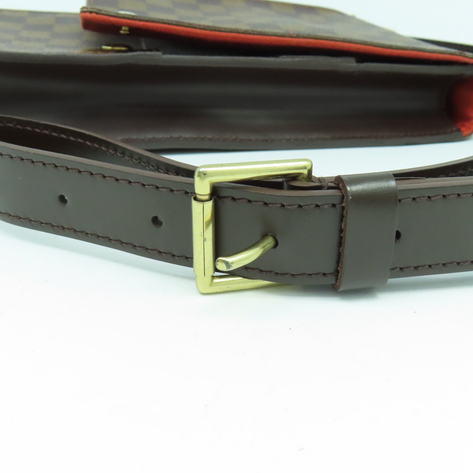 LOUIS VUITTON Damier Portobello金扣肩背袋啡色