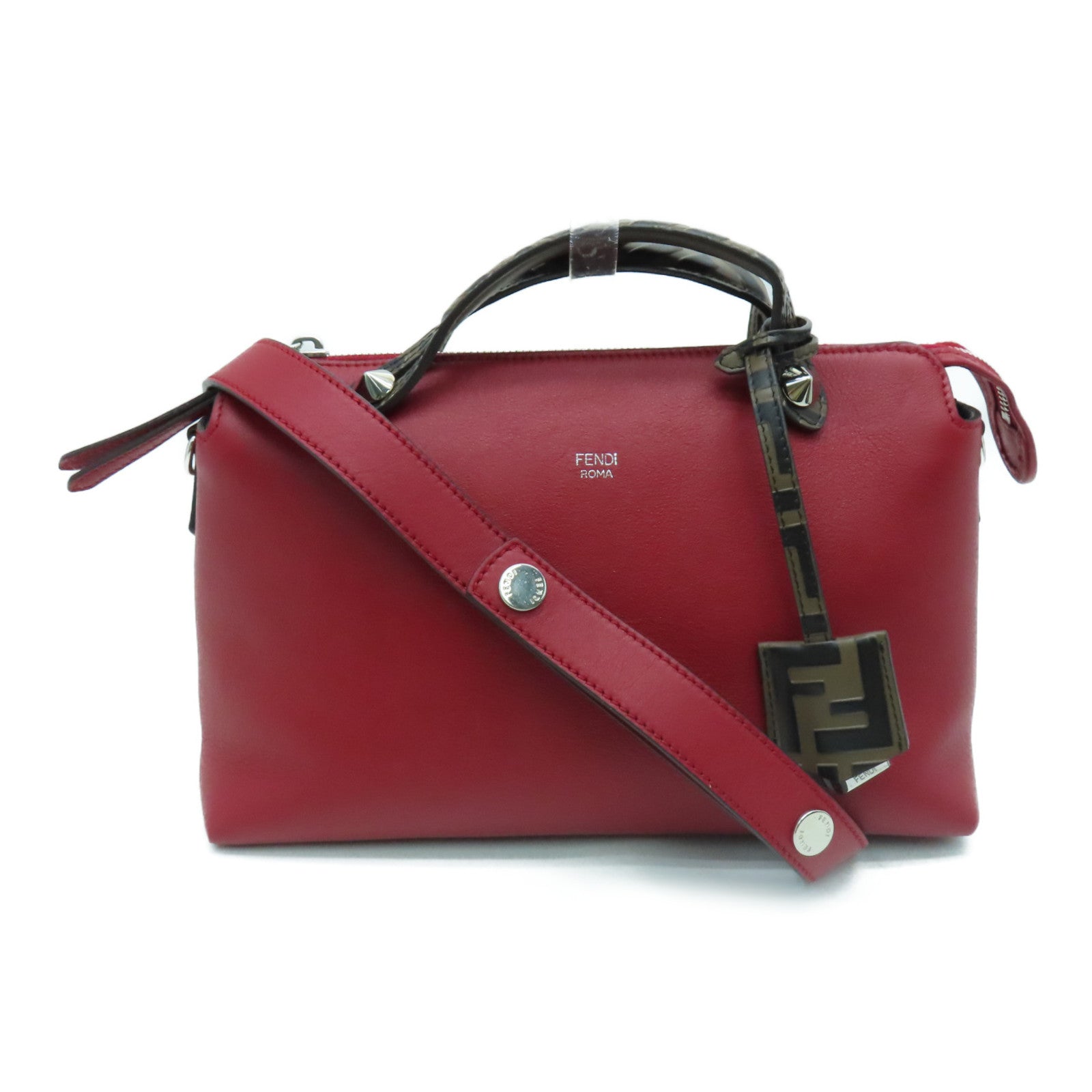 FENDI 牛皮皮革By The Way银扣手挽肩背两用袋红色