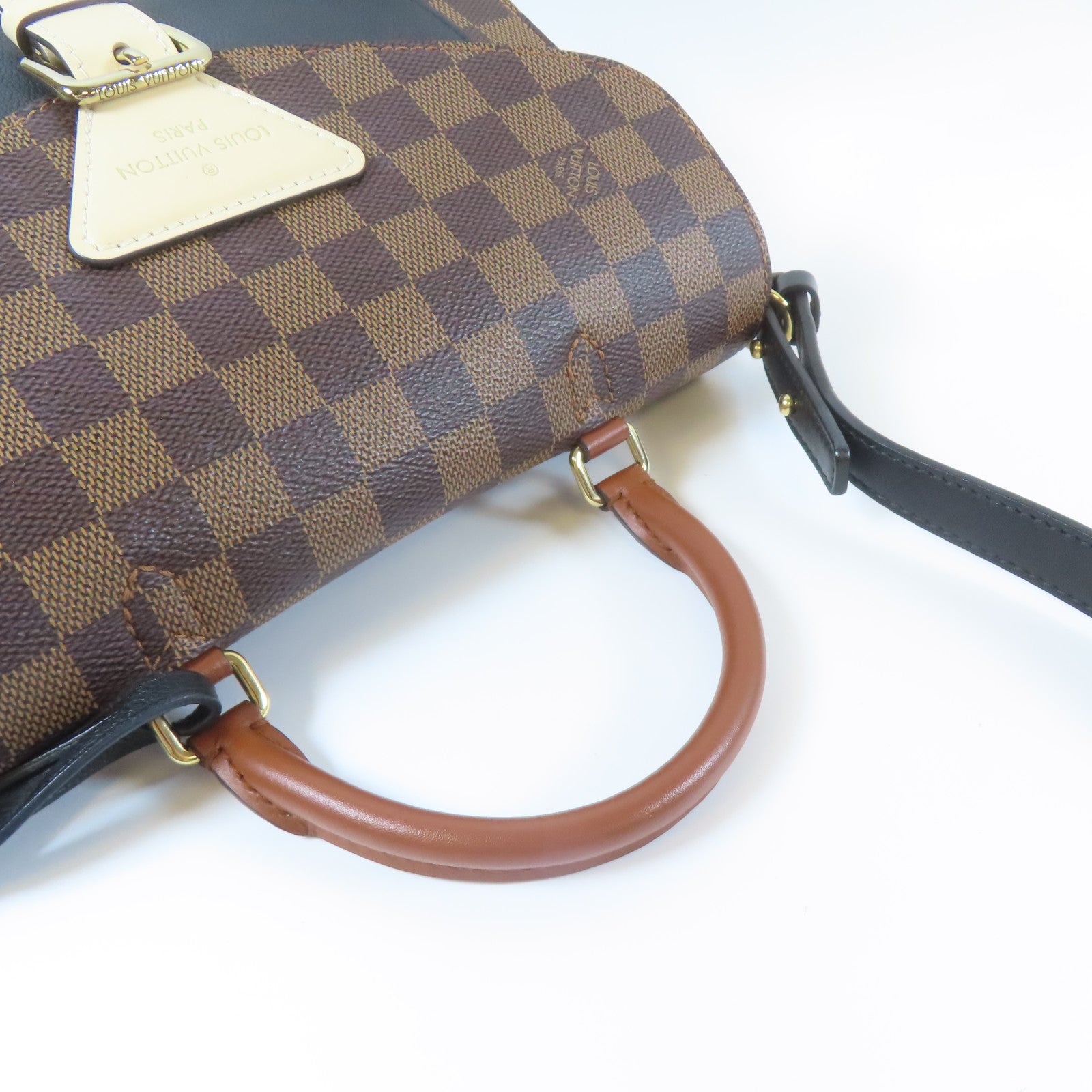 LOUIS VUITTON Damier Beaumarchais金扣手挽肩背兩用袋啡色