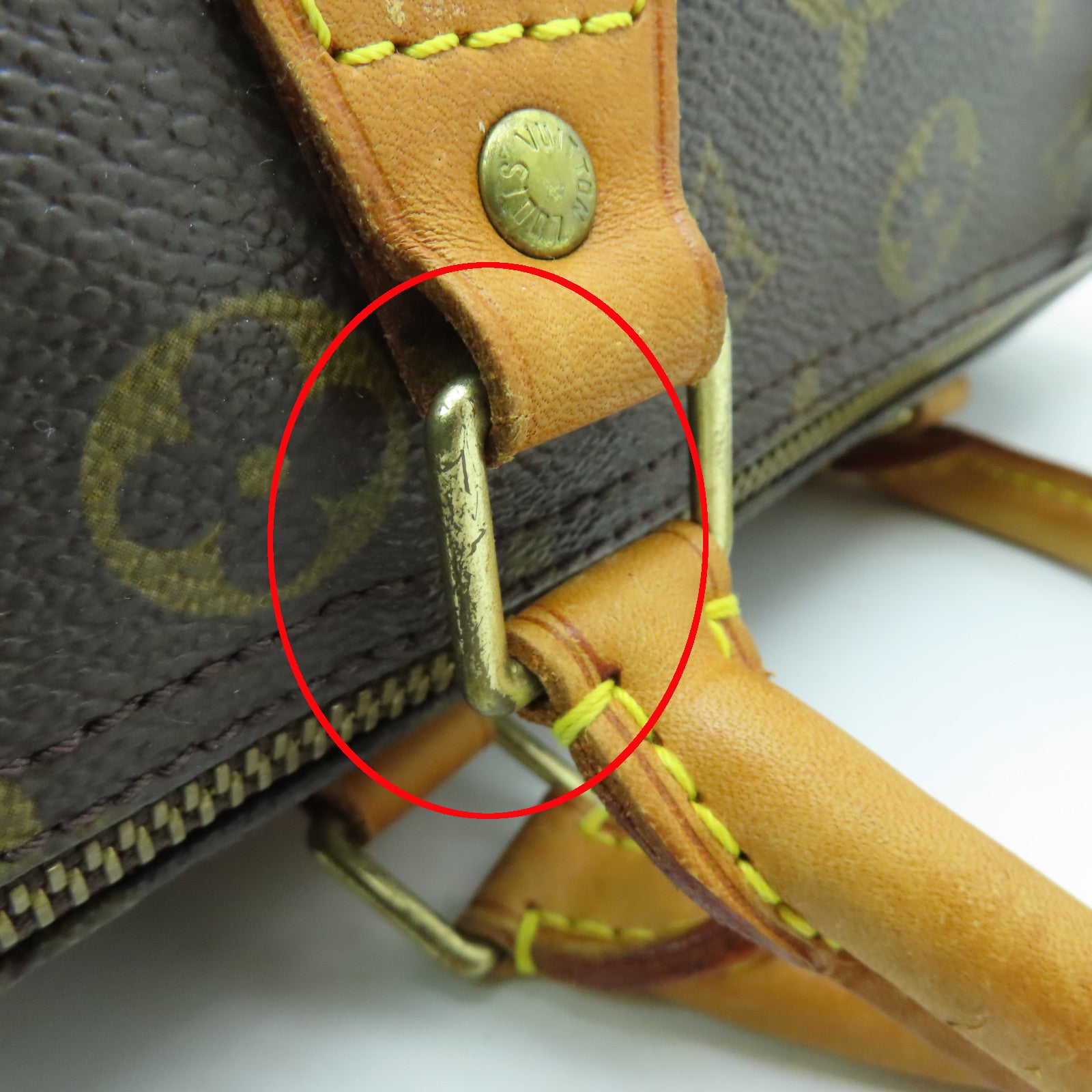 LOUIS VUITTON Monogram Speedy 30金扣手挽袋啡色