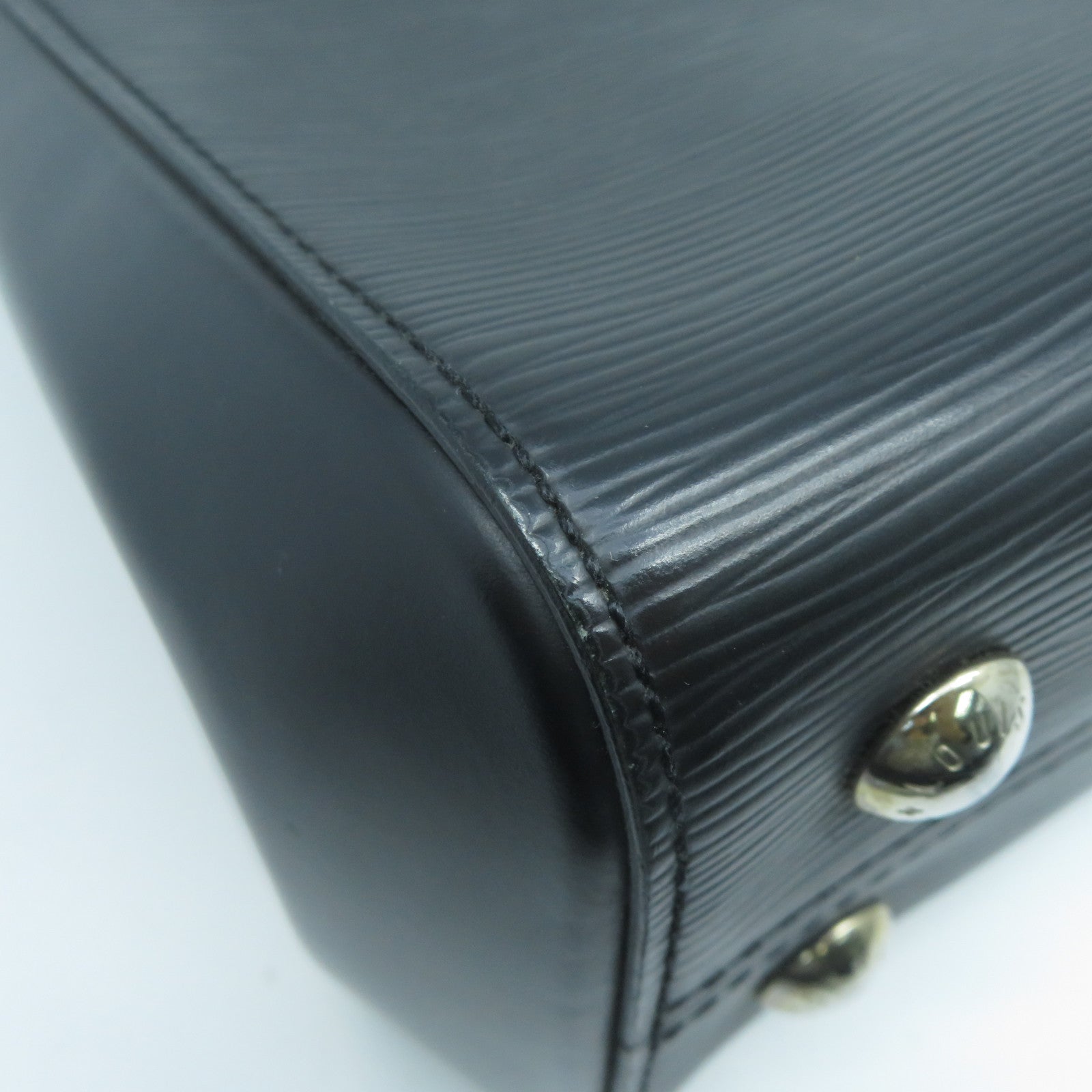 LOUIS VUITTON Epi Cluny BB銀扣手挽肩背兩用袋黑色