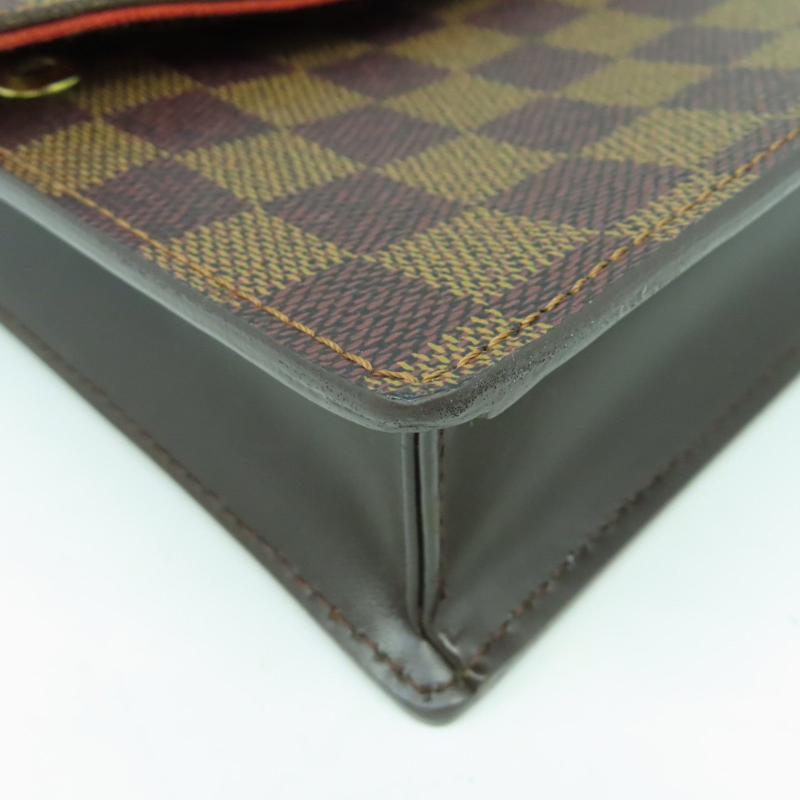 LOUIS VUITTON Damier Portobello金扣肩背袋啡色