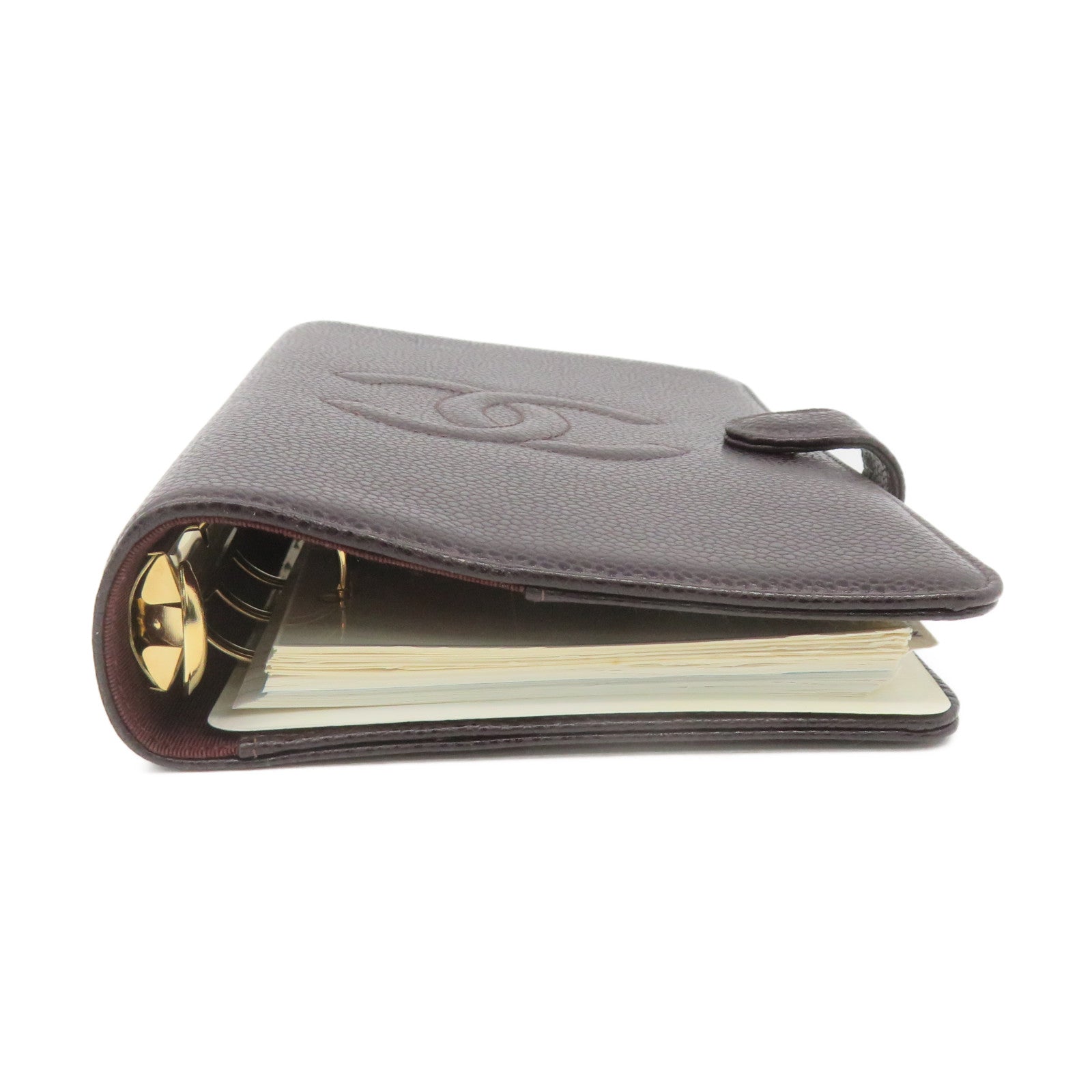 CHANEL 【激減優惠】Caviar皮革Agende Journal BooK金扣記事簿啡色