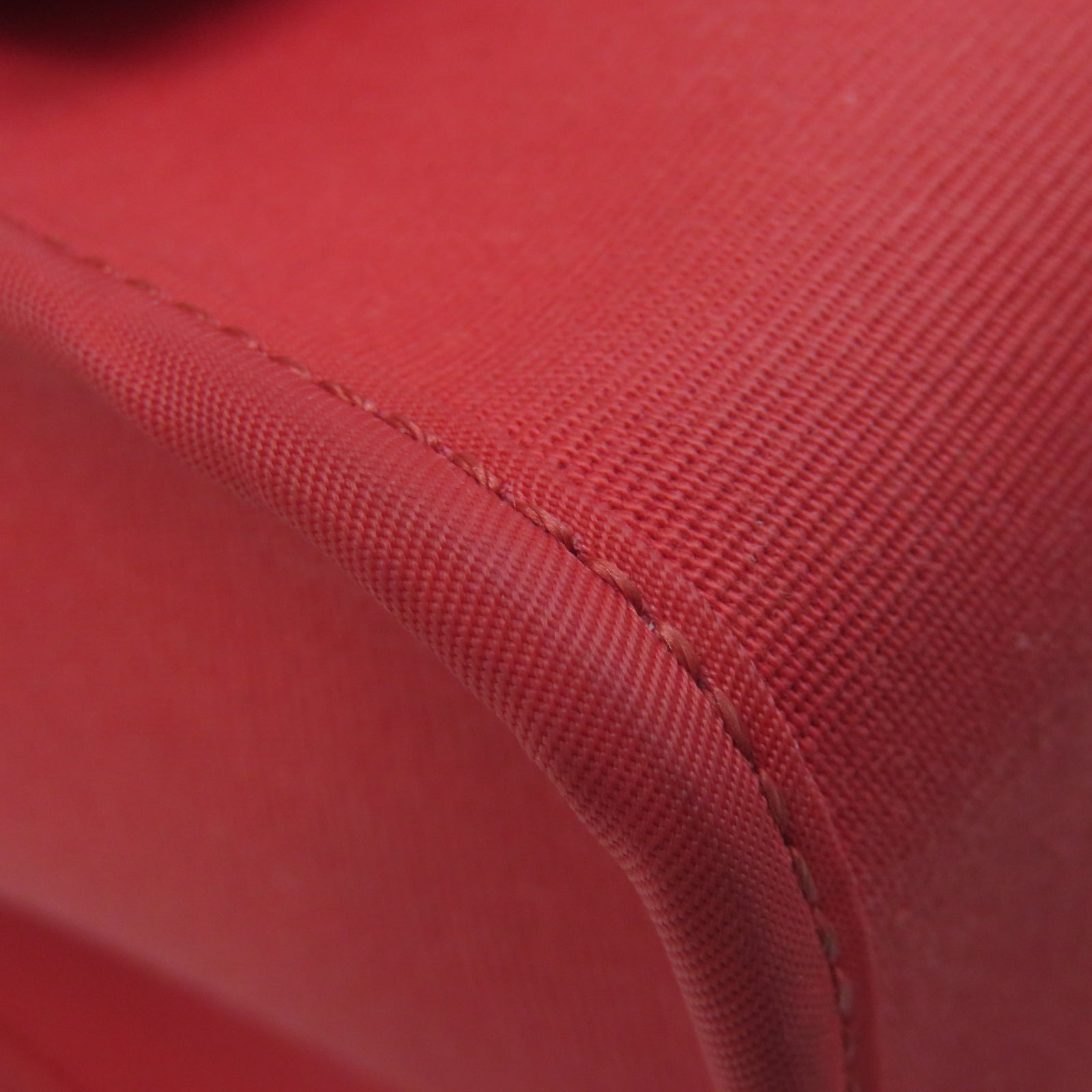 HERMES 帆布Herbag PM銀扣手挽肩背兩用袋紅色/棕色