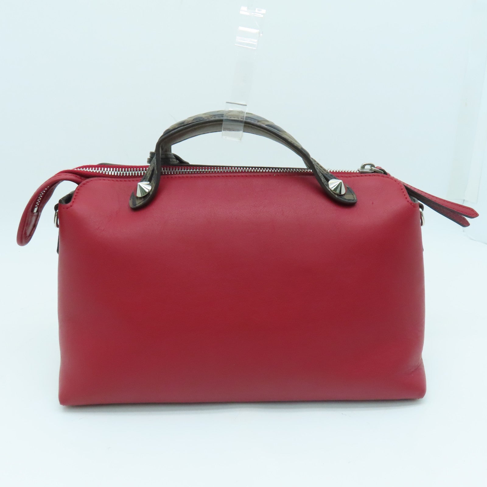 FENDI 牛皮皮革By The Way银扣手挽肩背两用袋红色