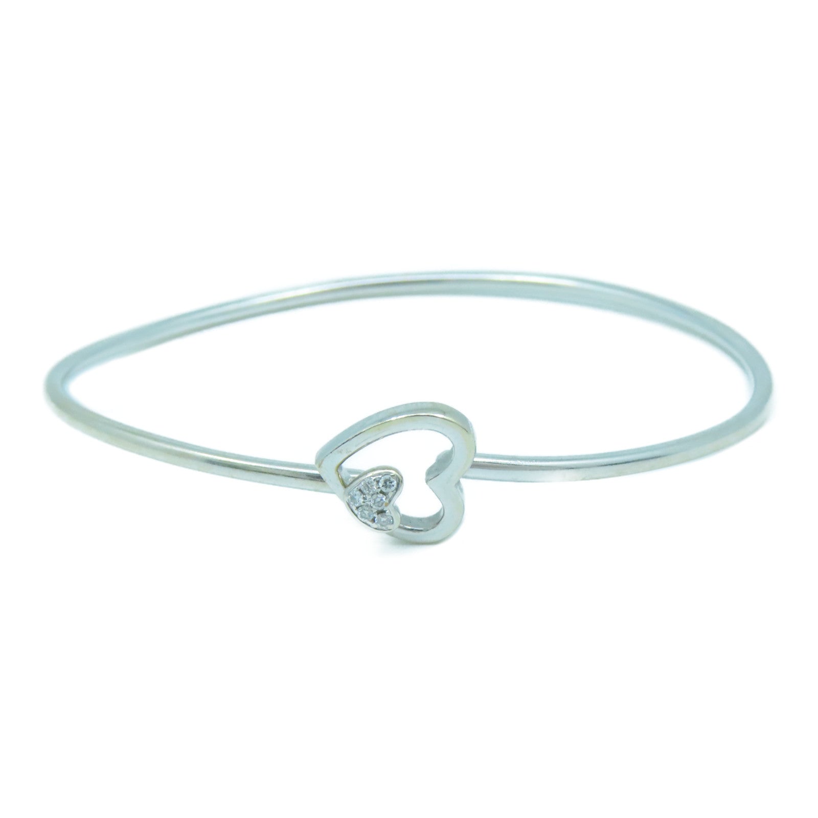 JEWELRY 18K白金Diamond Bangle 0.032ct手鐲銀色