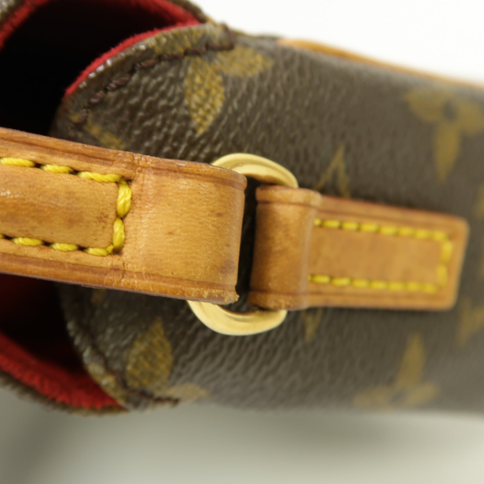 LOUIS VUITTON Monogram Recital金扣手挽袋啡色
