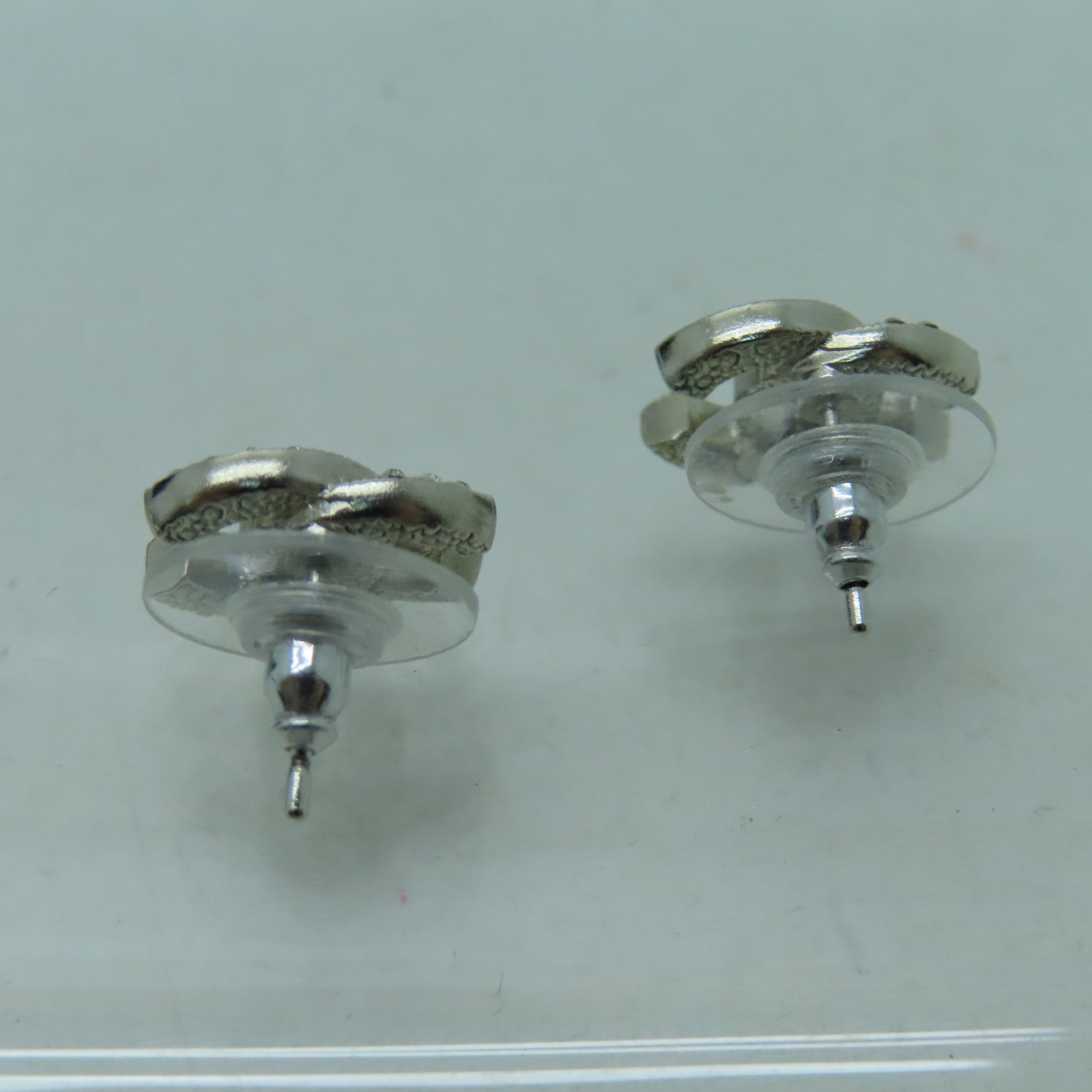 CHANEL 金屬Earrings銀扣耳環銀色