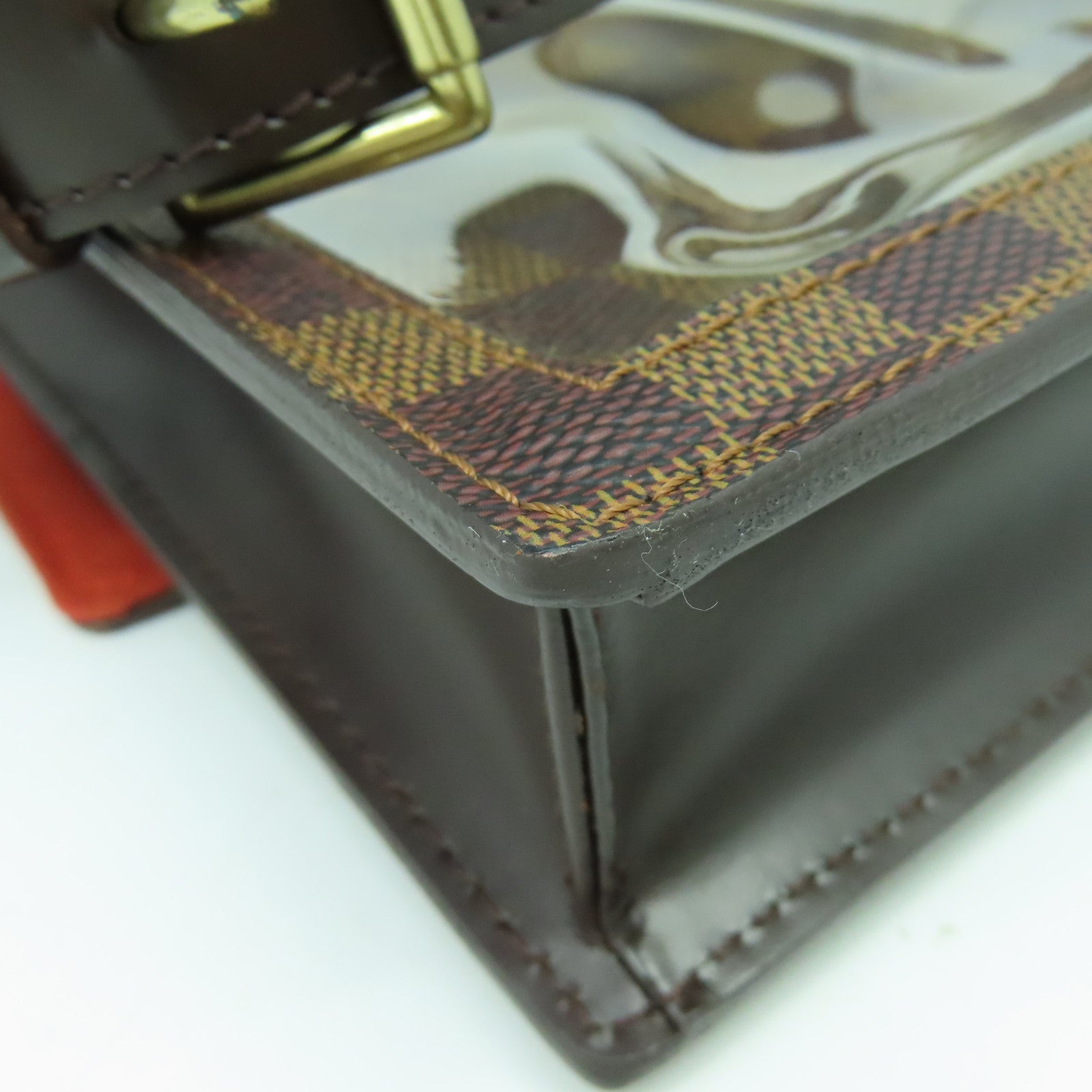 LOUIS VUITTON Damier Portobello金扣肩背袋啡色