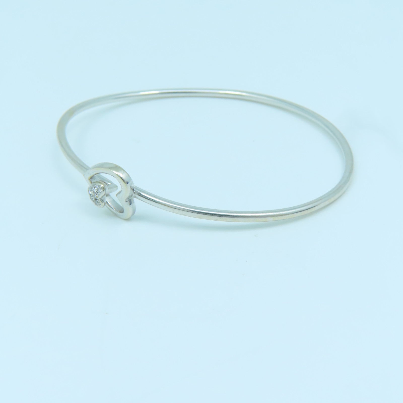 JEWELRY 18K白金Diamond Bangle 0.032ct手鐲銀色