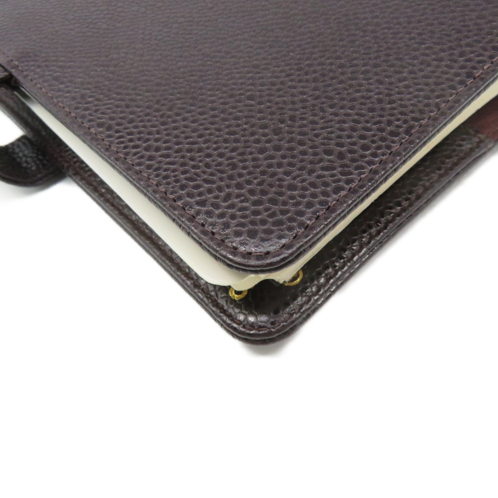 CHANEL 【激減優惠】Caviar皮革Agende Journal BooK金扣記事簿啡色