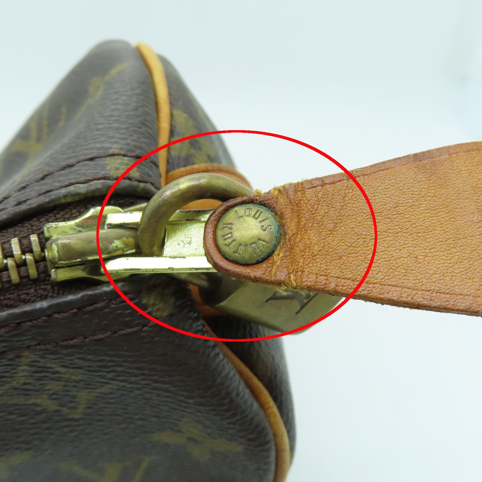 LOUIS VUITTON Monogram Speedy 30金扣手挽袋啡色